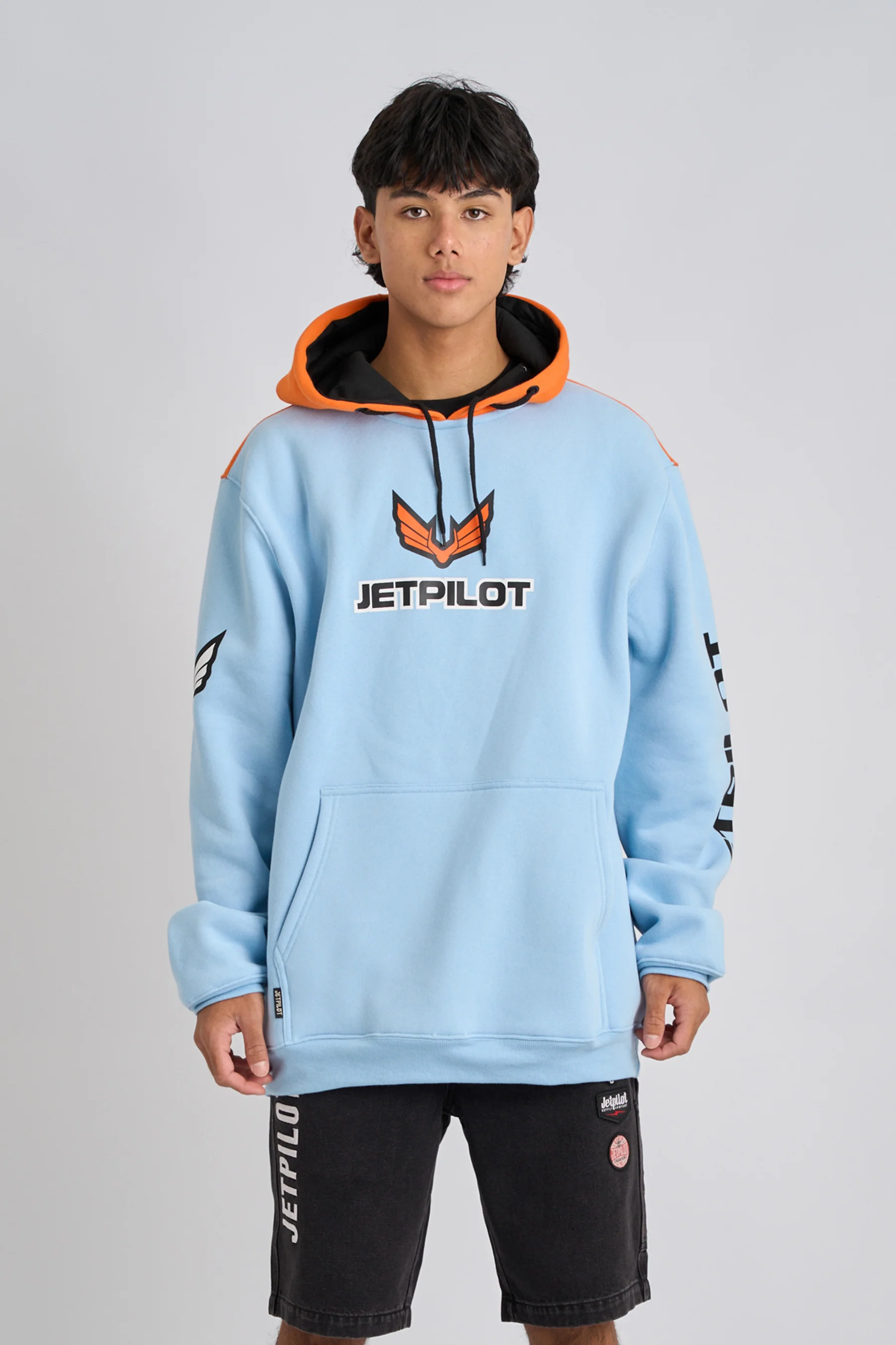Jetpilot Squadron Pullover Hoodie - Blue