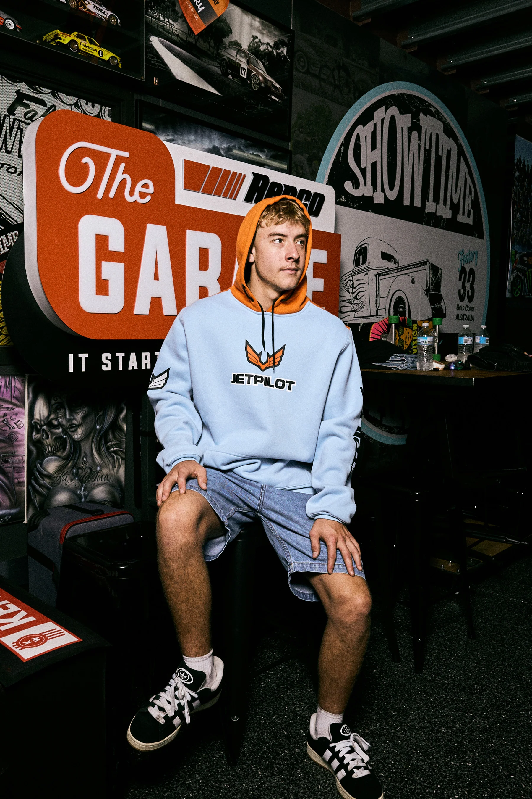 Jetpilot Squadron Pullover Hoodie - Blue - Image 3