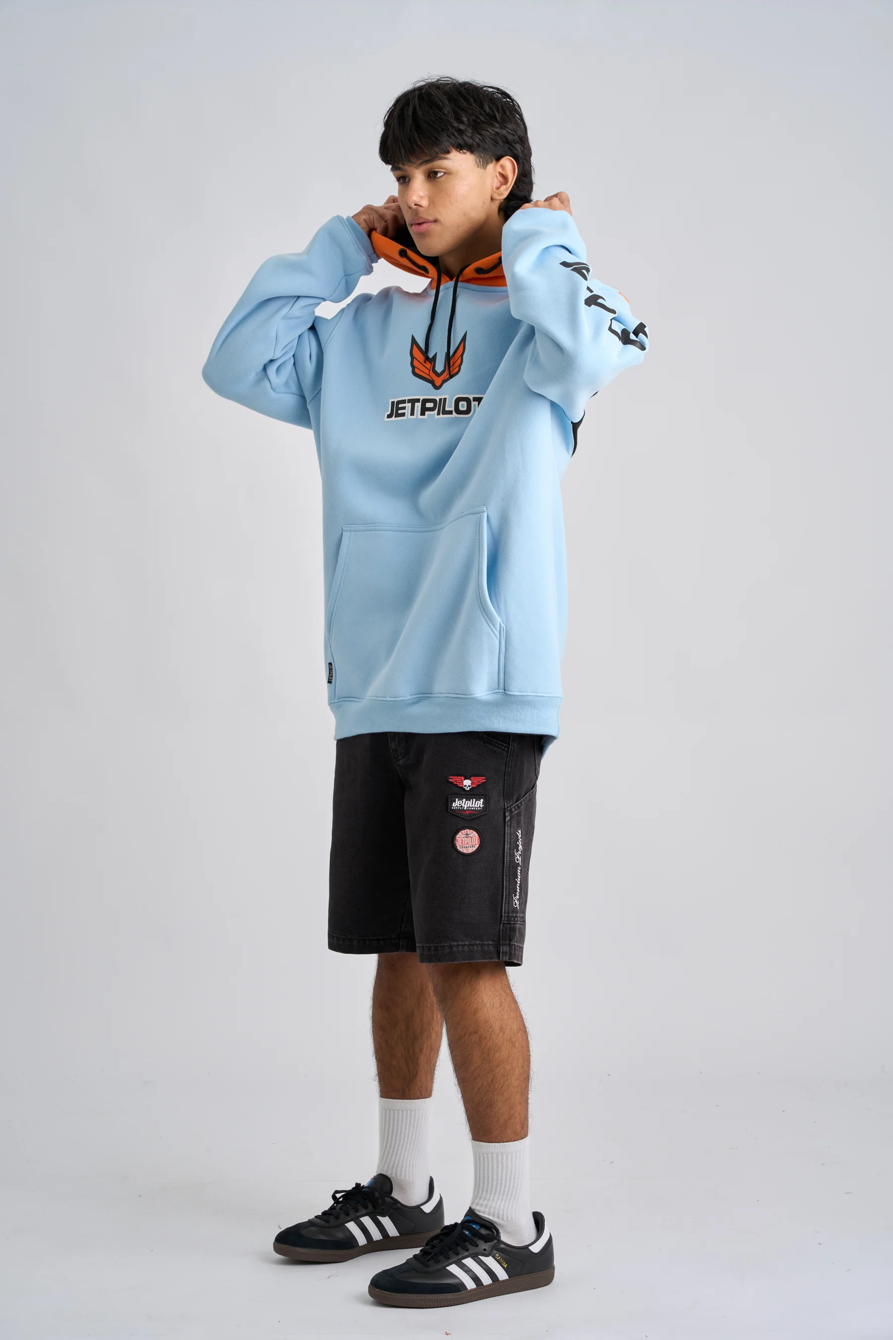 Jetpilot Squadron Pullover Hoodie - Blue - Image 5