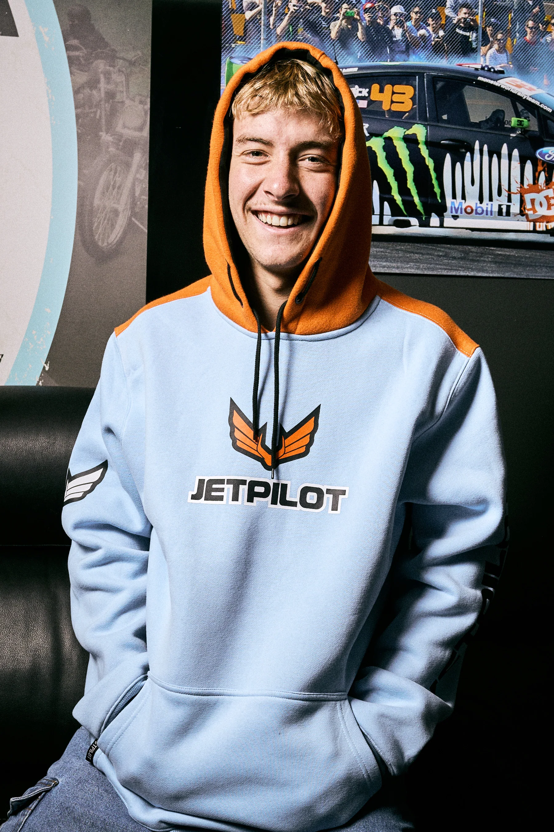 Jetpilot Squadron Pullover Hoodie - Blue - Image 7