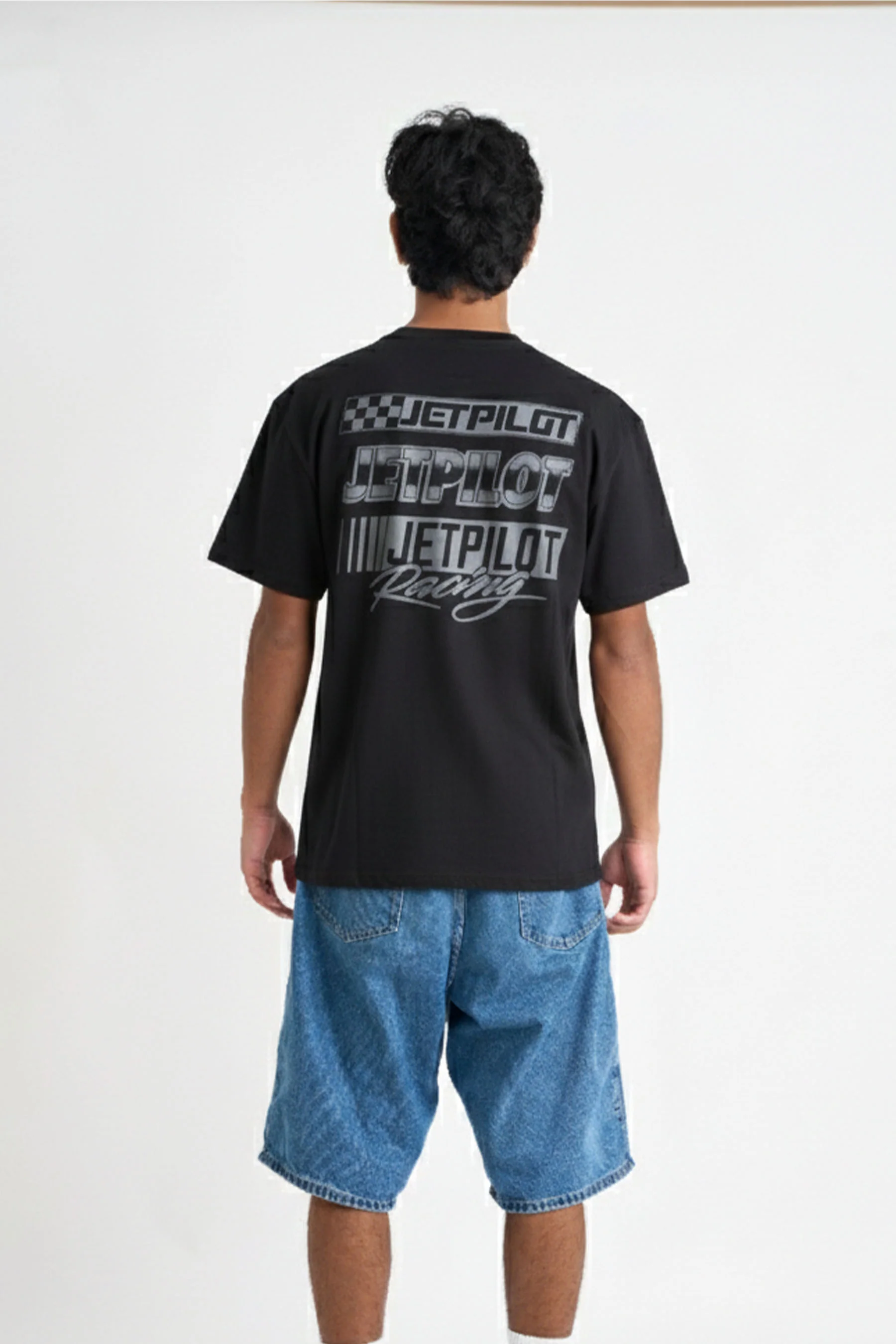 Jetpilot Stacked Racing Tee - Black
