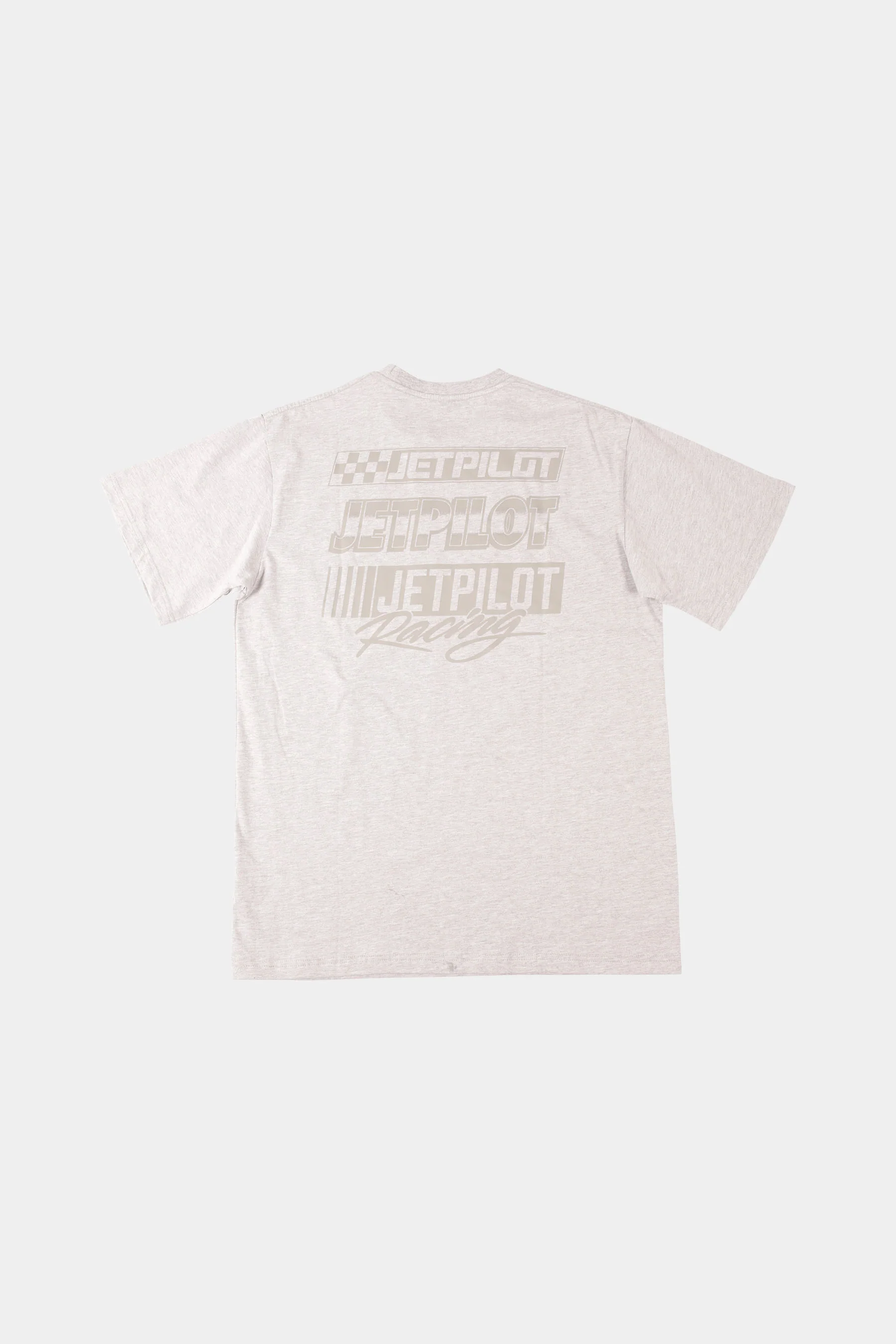 Jetpilot Stacked Racing Tee - Grey - Image 4