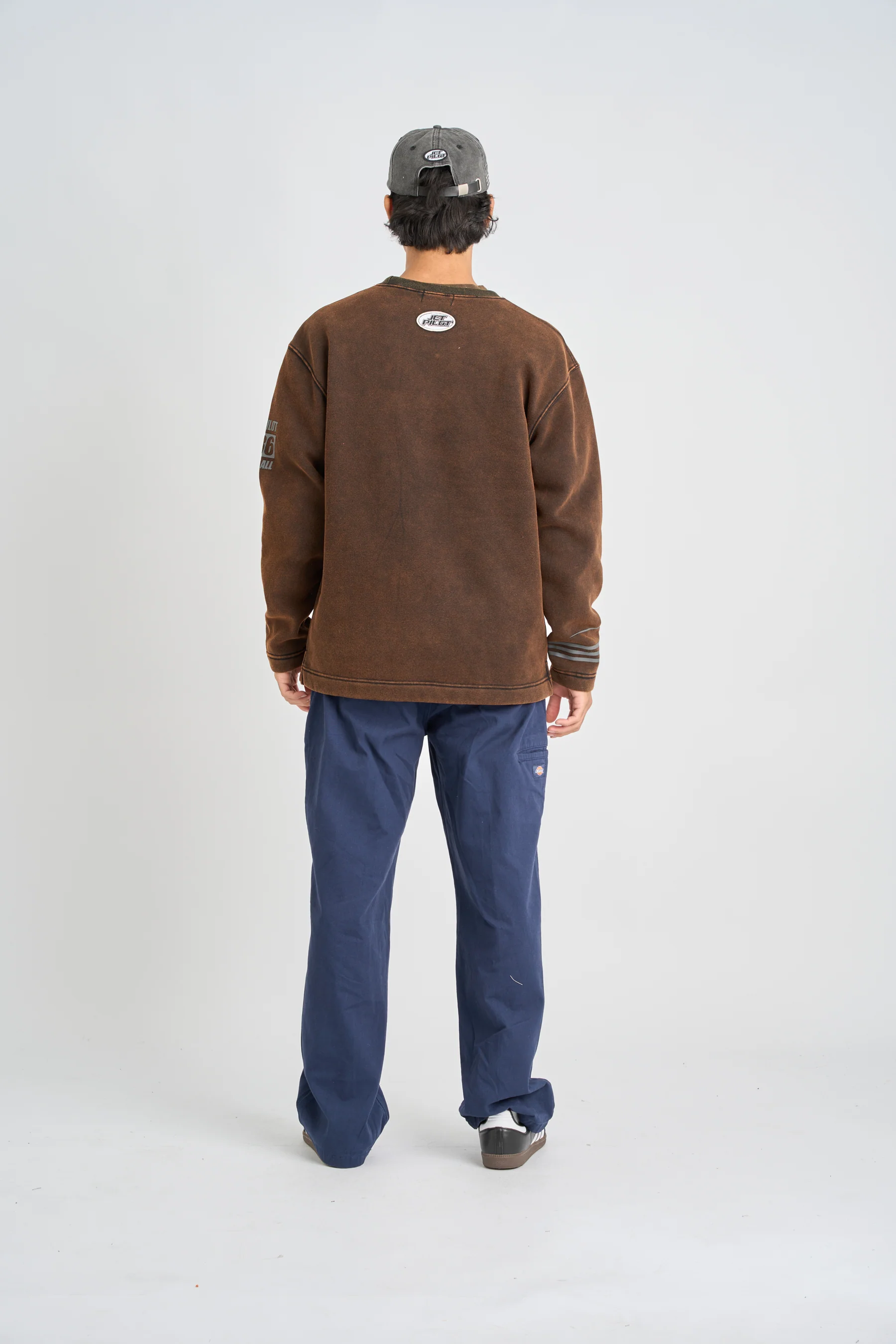 Jetpilot Star Crew Sweatshirt - Acid Black - Image 7