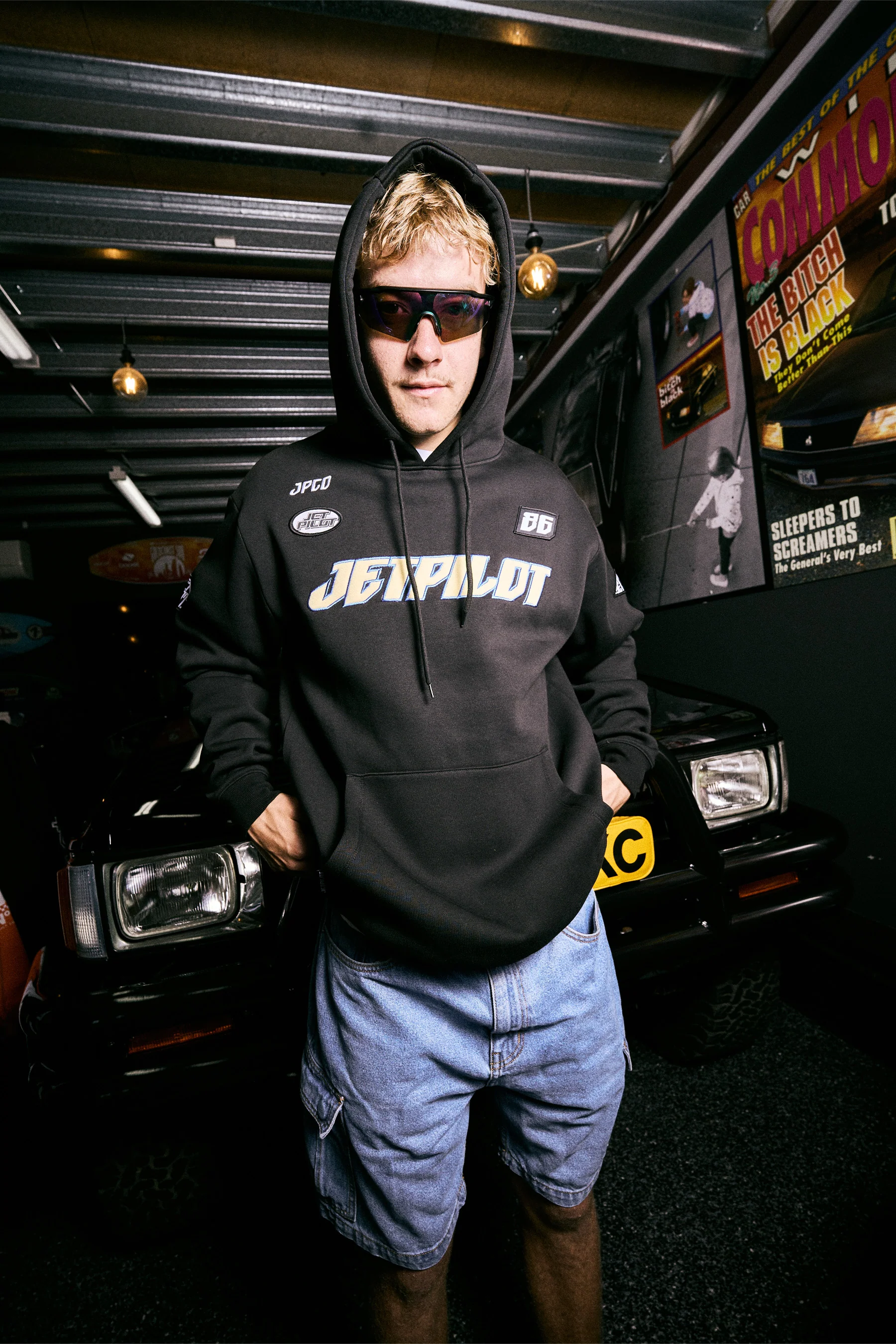 Jetpilot Striker Pullover Hoodie - Black - Image 2