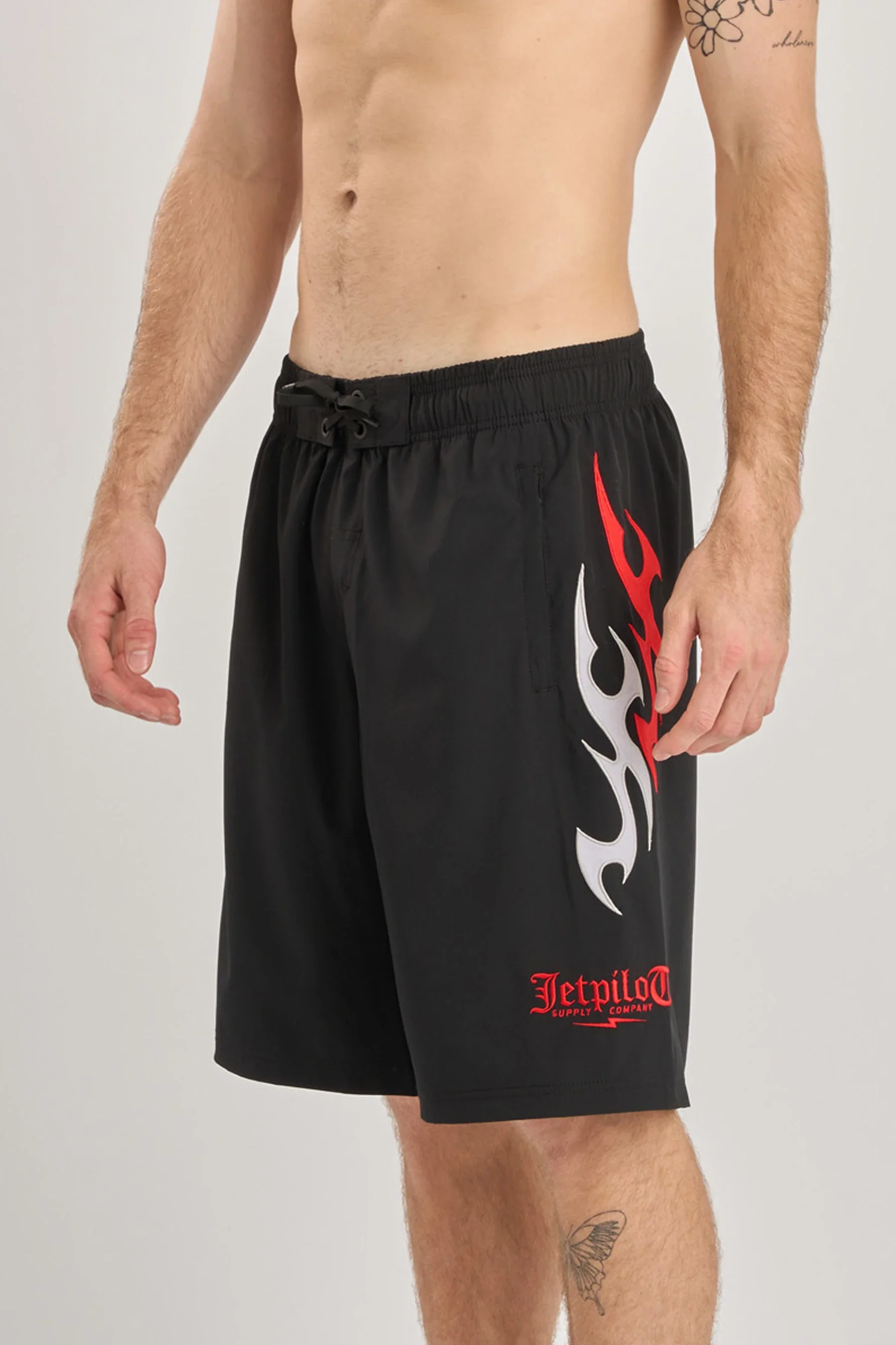 Jetpilot Tribal Boardshort - Black/Red - Image 3