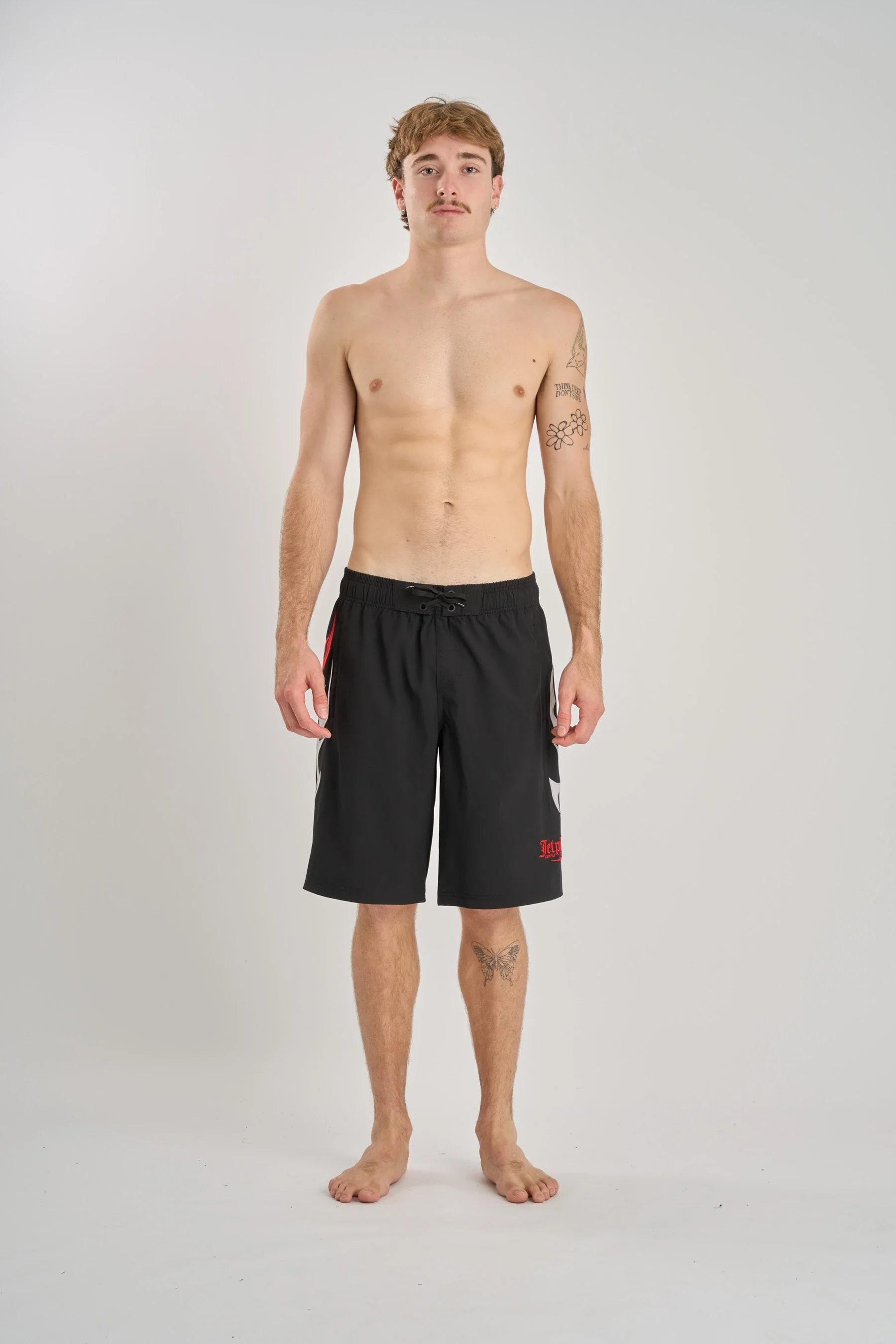 Jetpilot Tribal Boardshort - Black/Red - Image 5