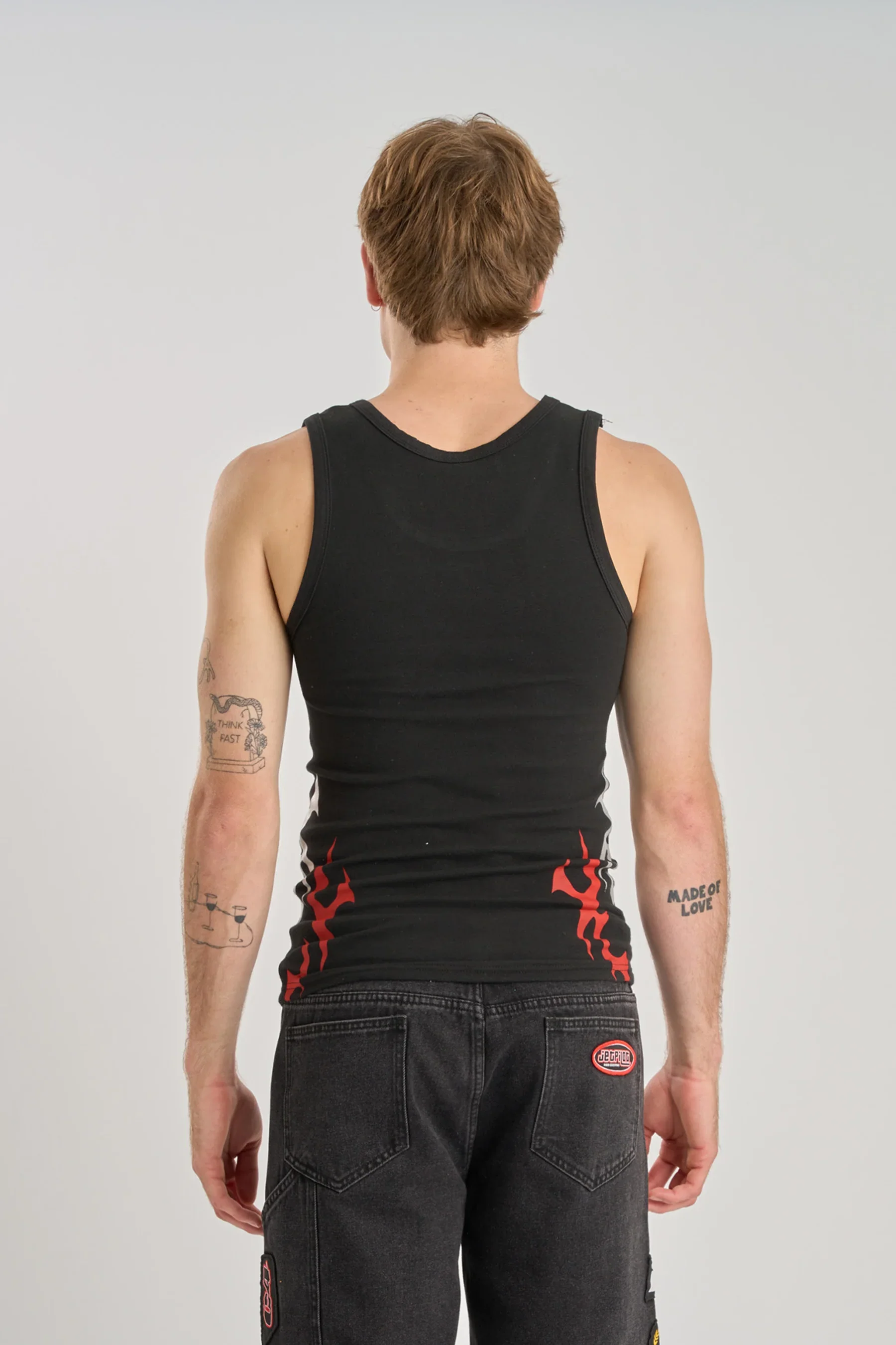Jetpilot Tribal Singlet - Black - Image 4
