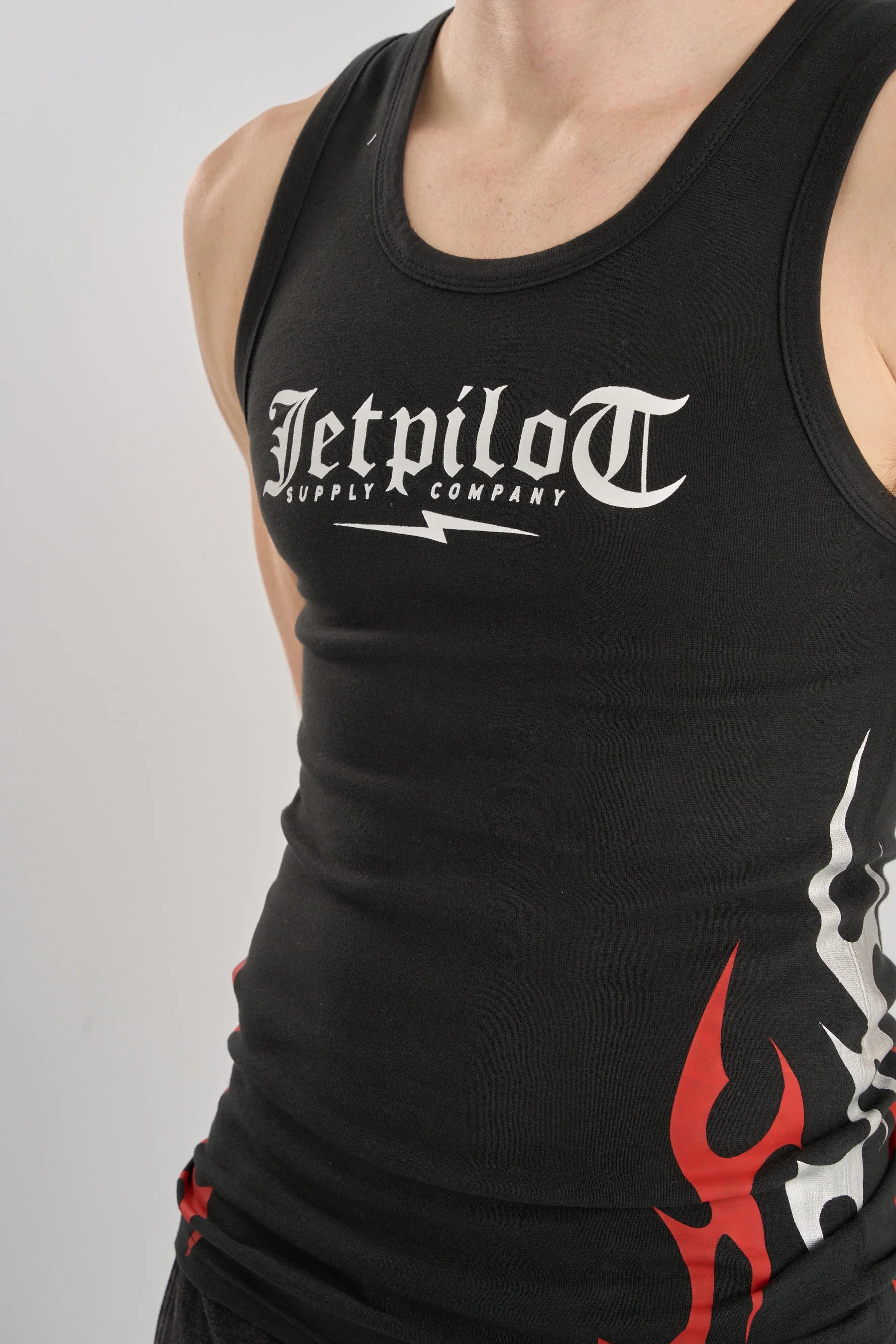 Jetpilot Tribal Singlet - Black - Image 5