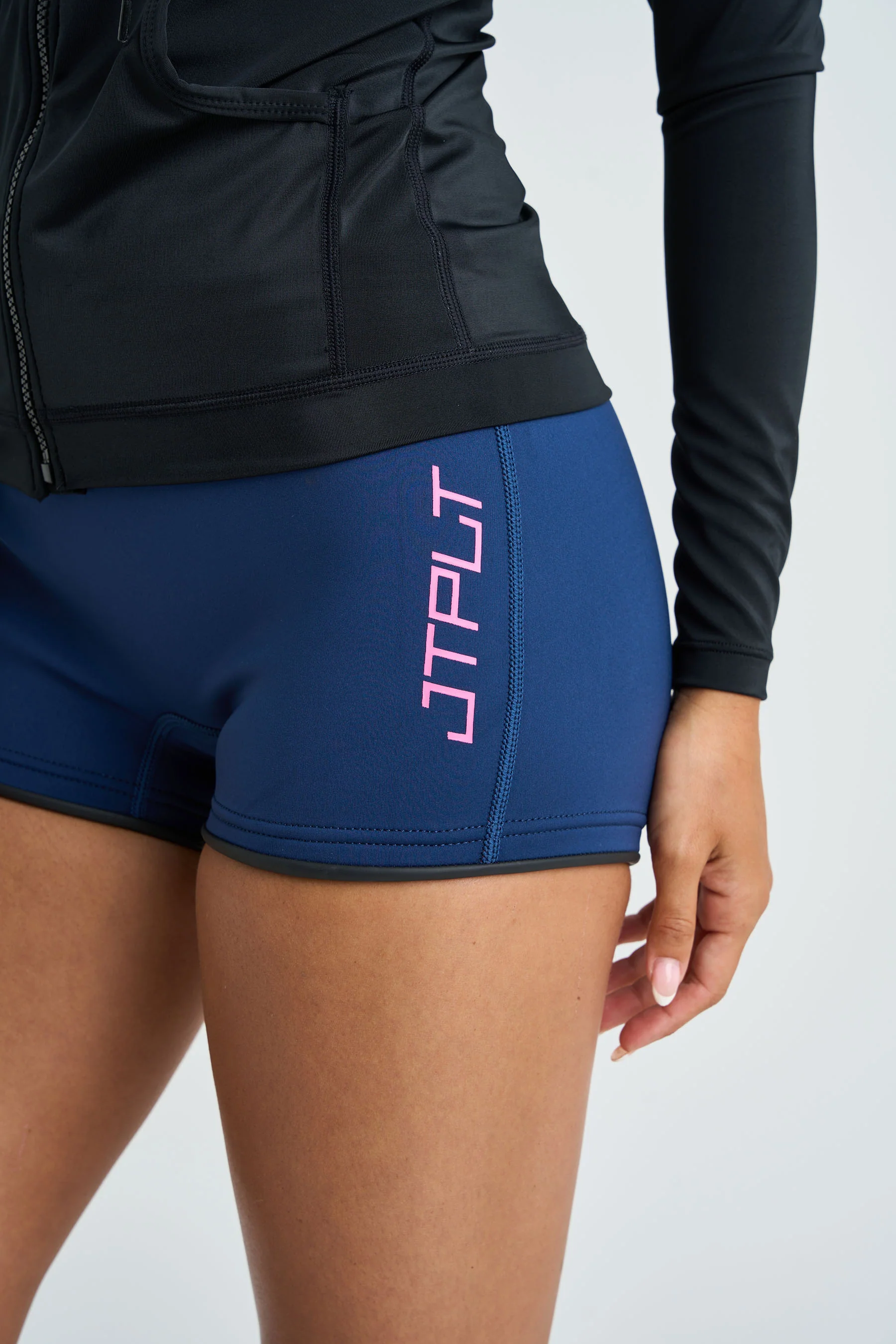 Jetpilot Vault Ladies Neoprene Shorts - Navy - Image 3