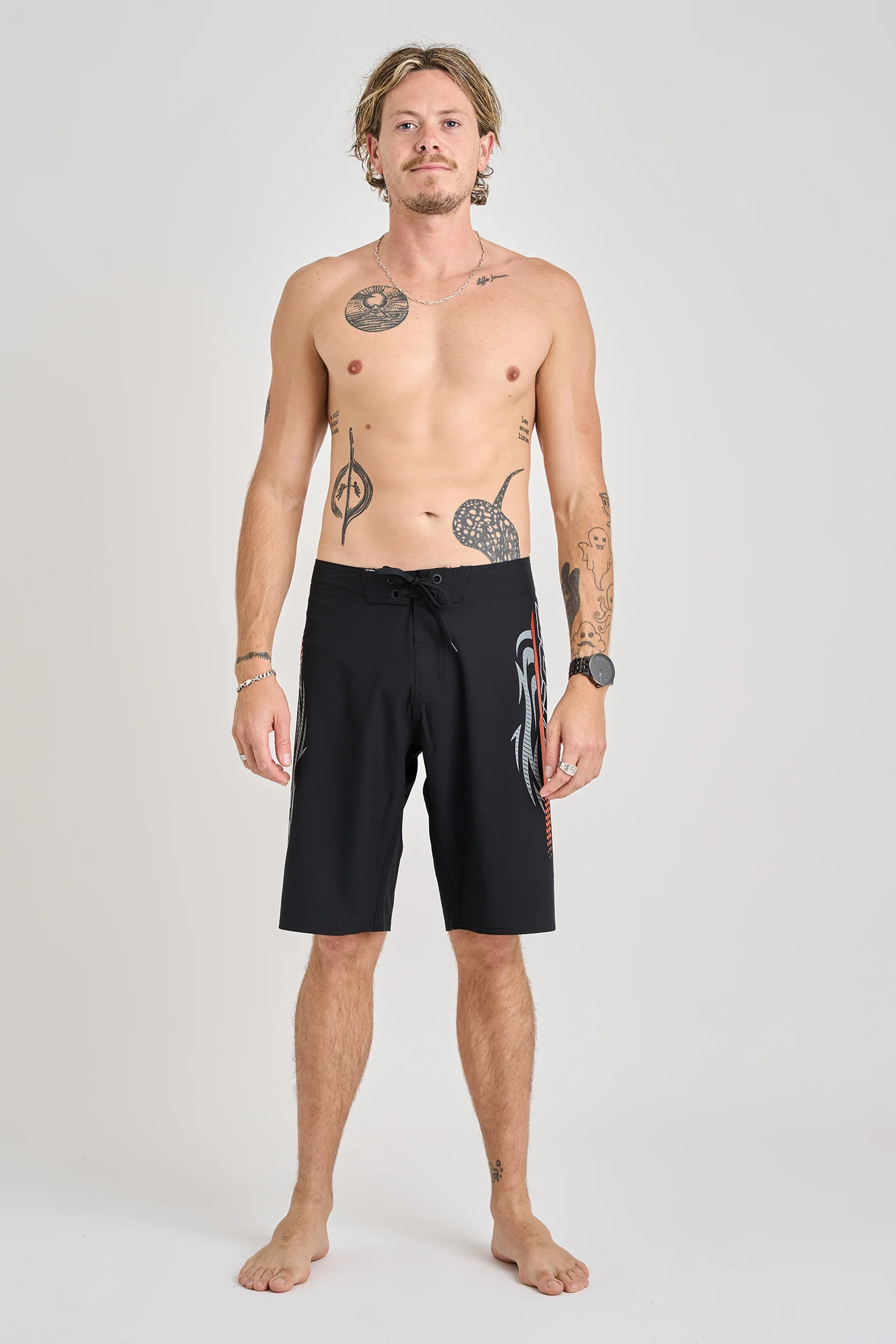 Jetpilot Velocity Boardshort - Black/Orange - Image 6