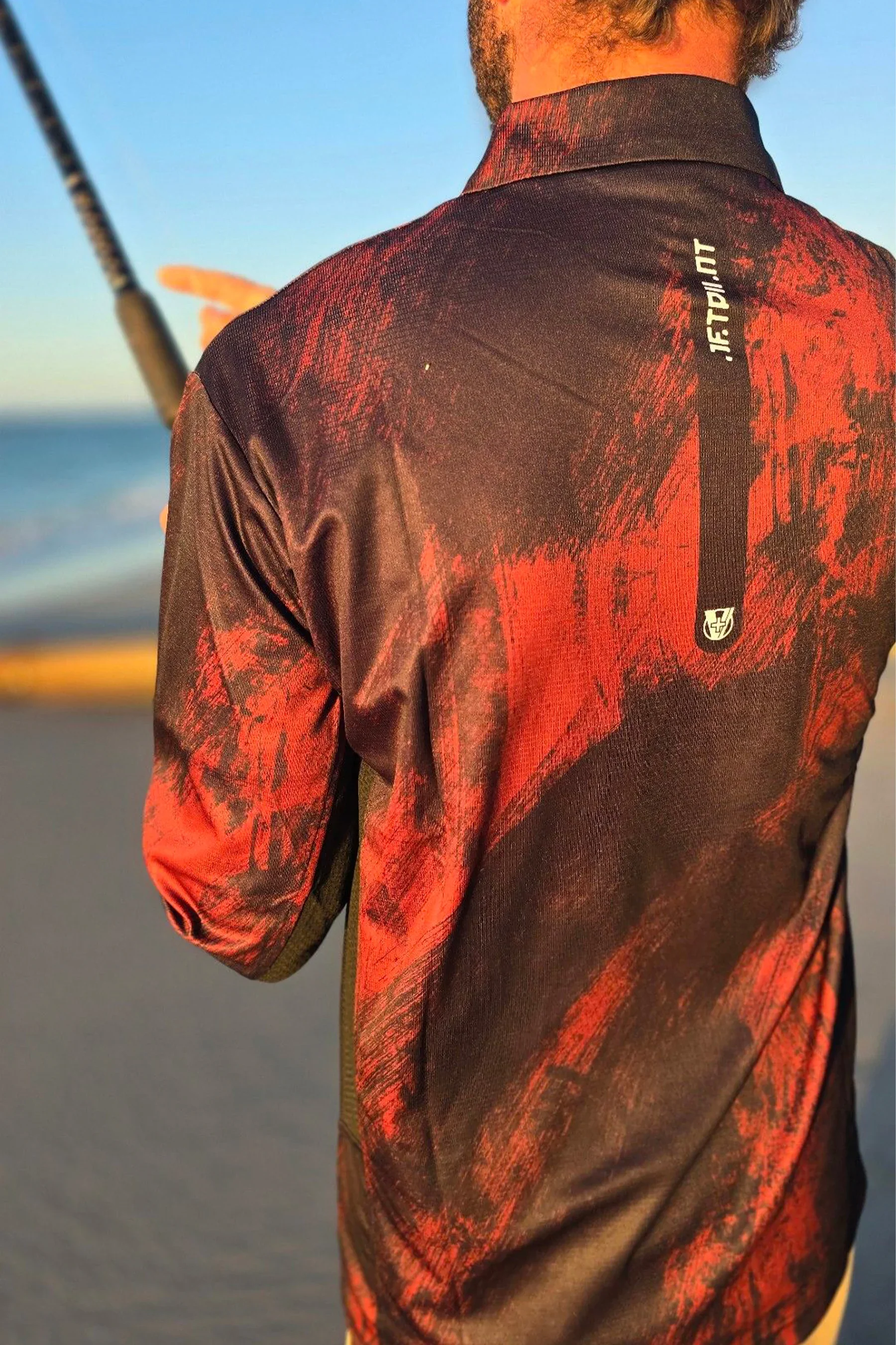 Jetpilot Venture Long Sleeve Fishing Polo - Red - Image 2