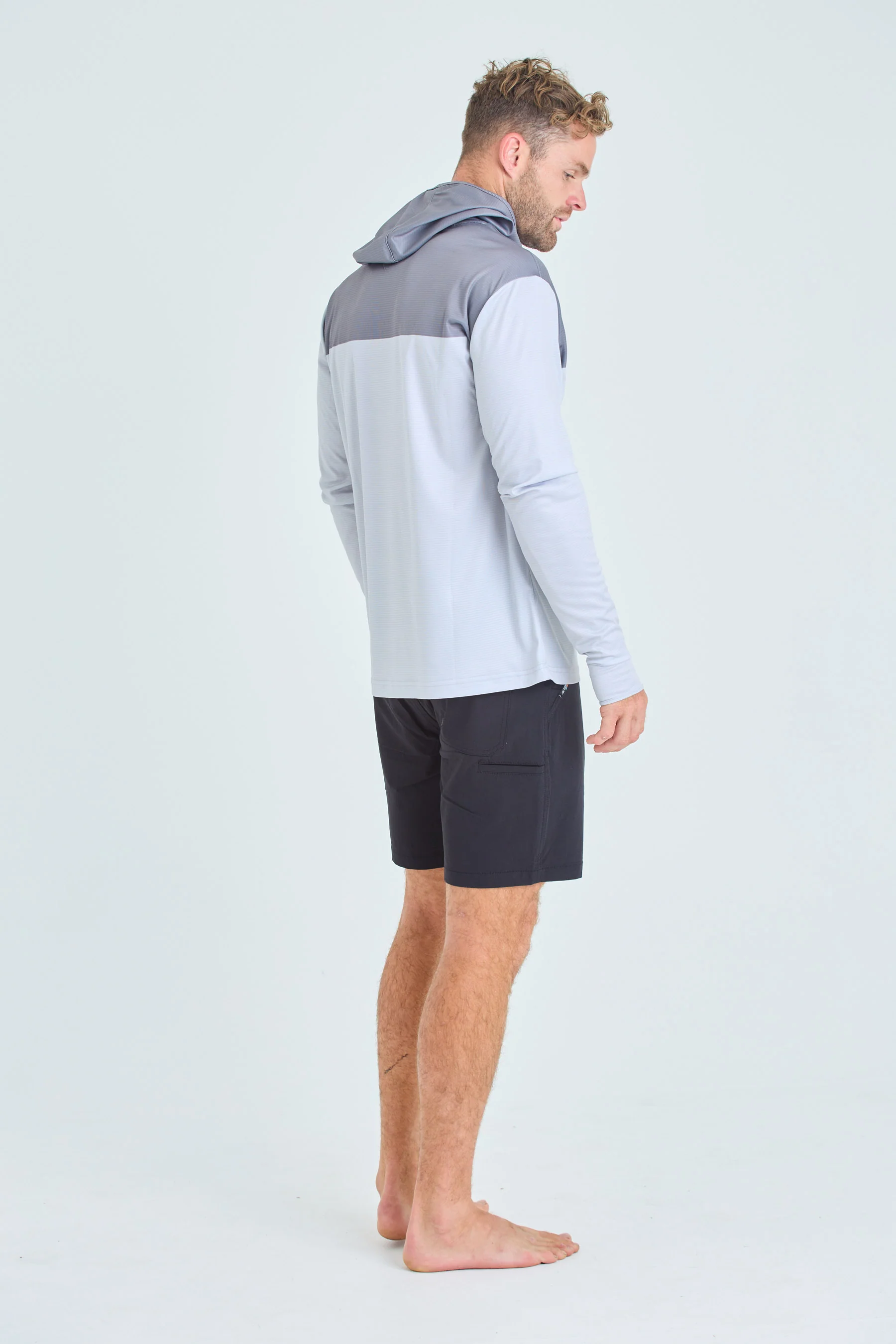 Jetpilot Venture Mens LS Hooded Hydro Tee - Grey - Image 5