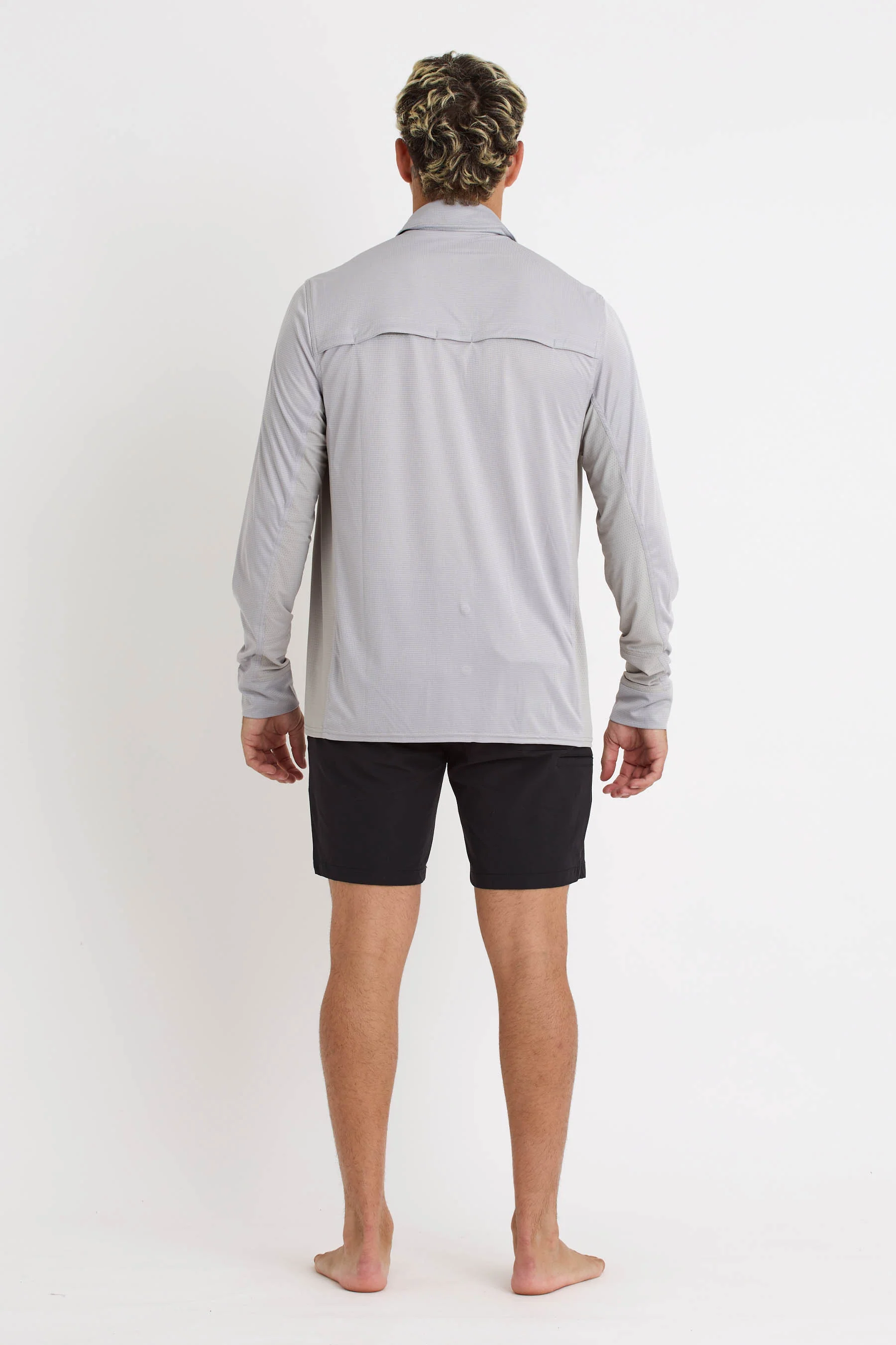 Jetpilot Venture Mens LS Sun Shirt - Grey - Image 3