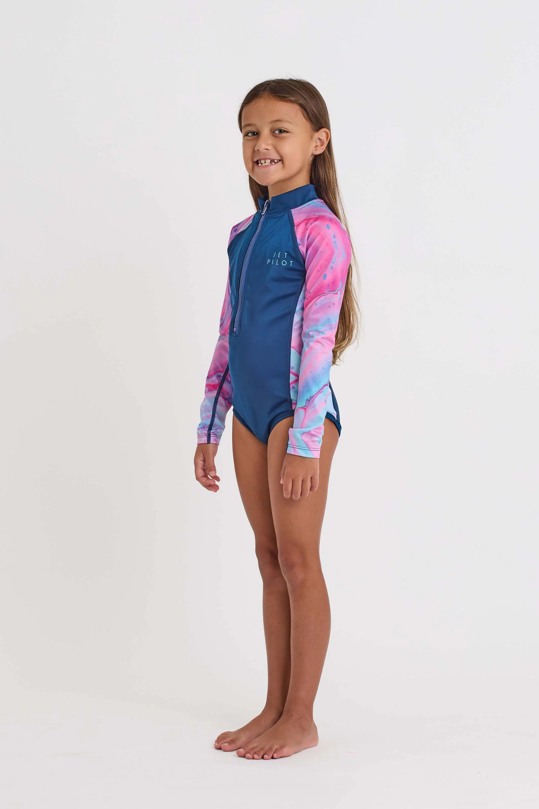 Jetpilot Girls LS Swimsuit - Fairy Floss - Image 2