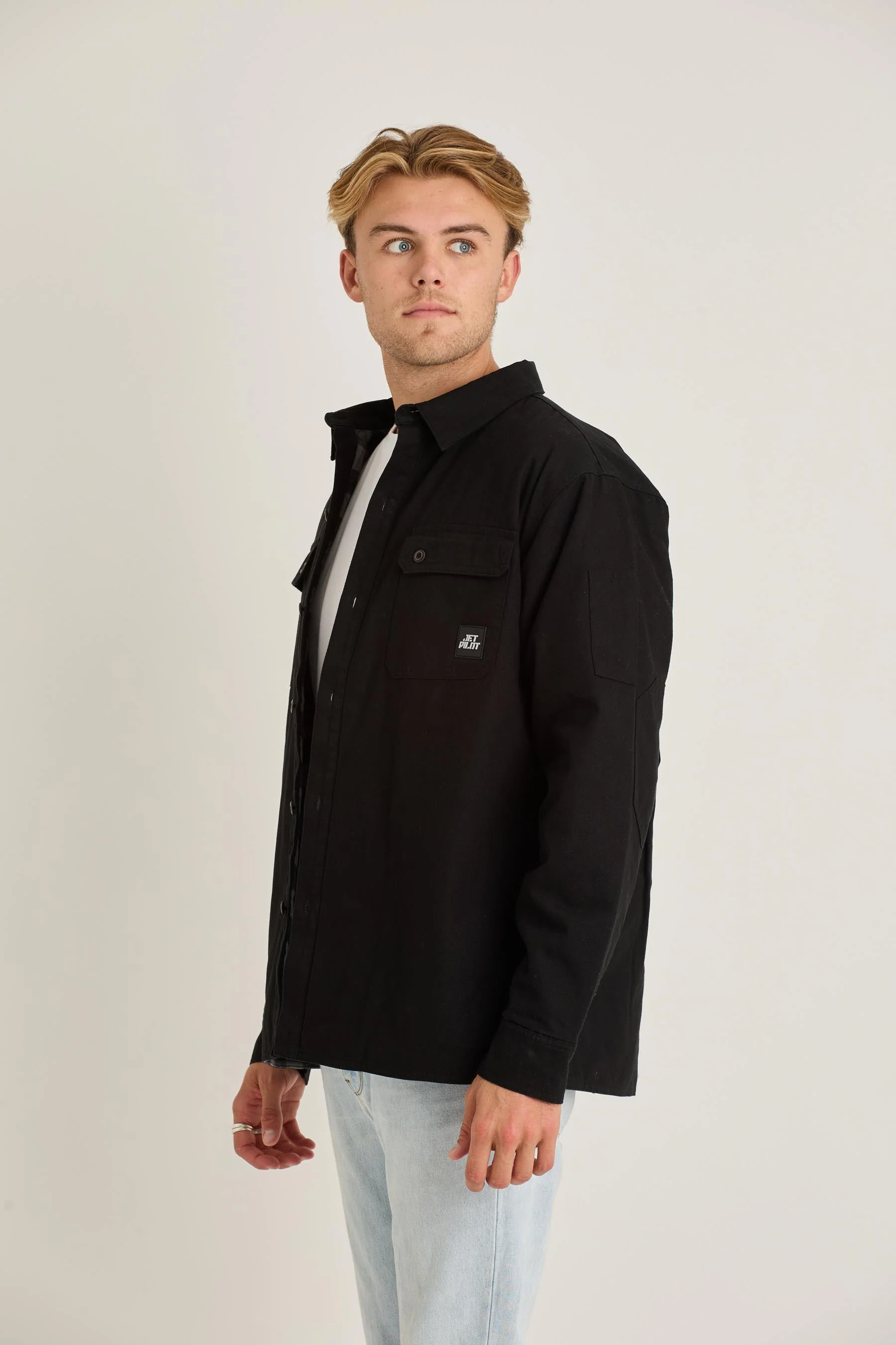 Canvas Mens Jacket - Black - Image 4