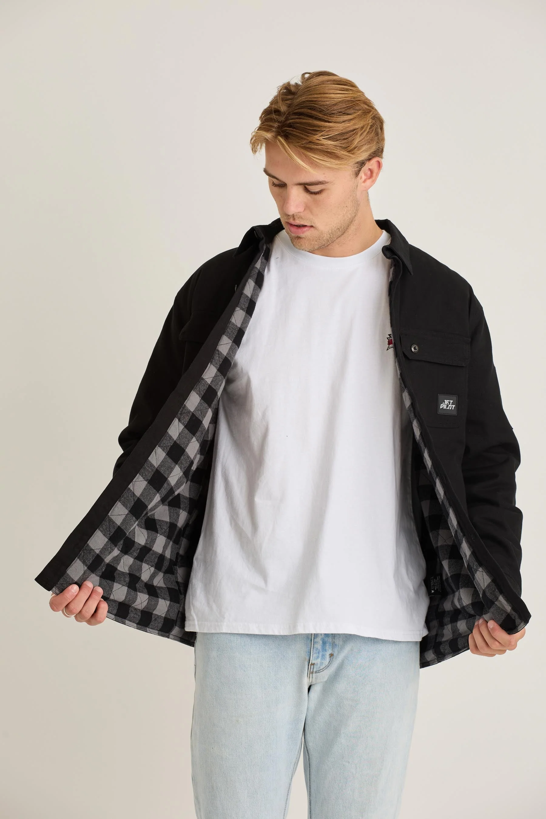 Canvas Mens Jacket - Black - Image 8