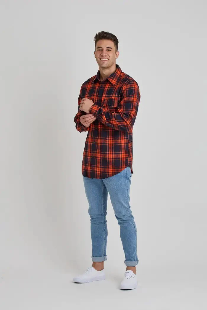Flannel Shirt - Orange - Image 4