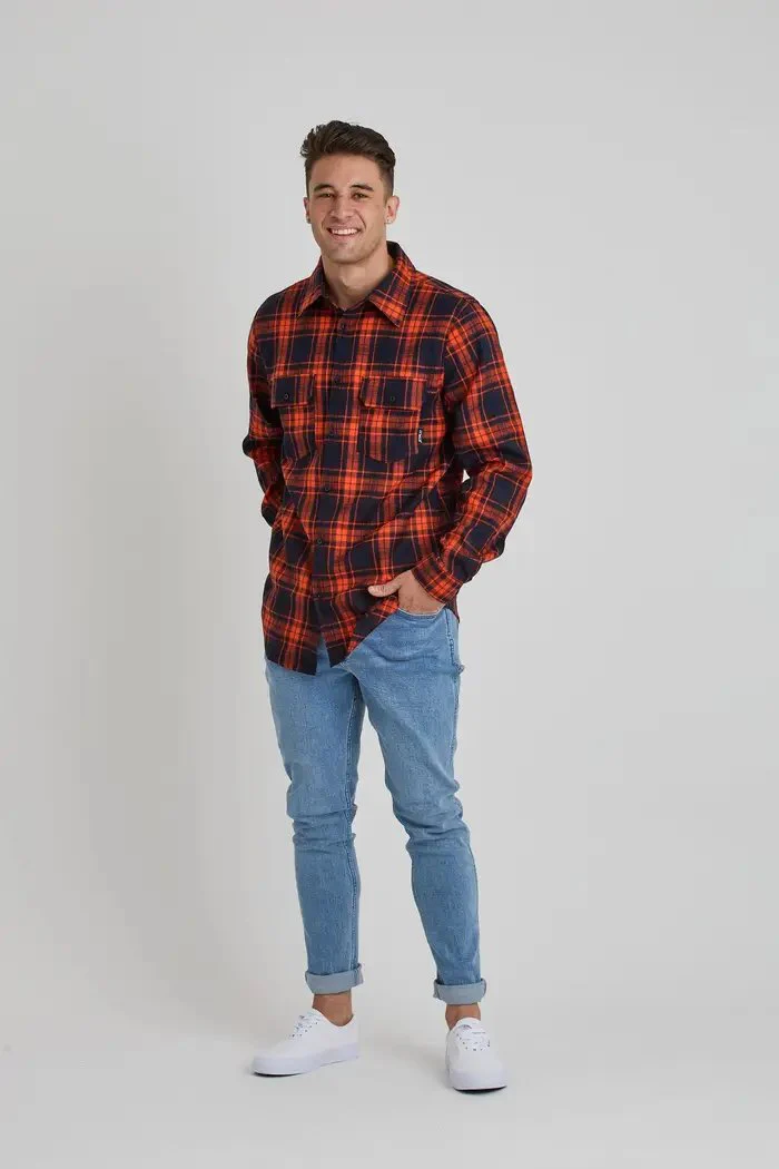 Flannel Shirt - Orange - Image 5
