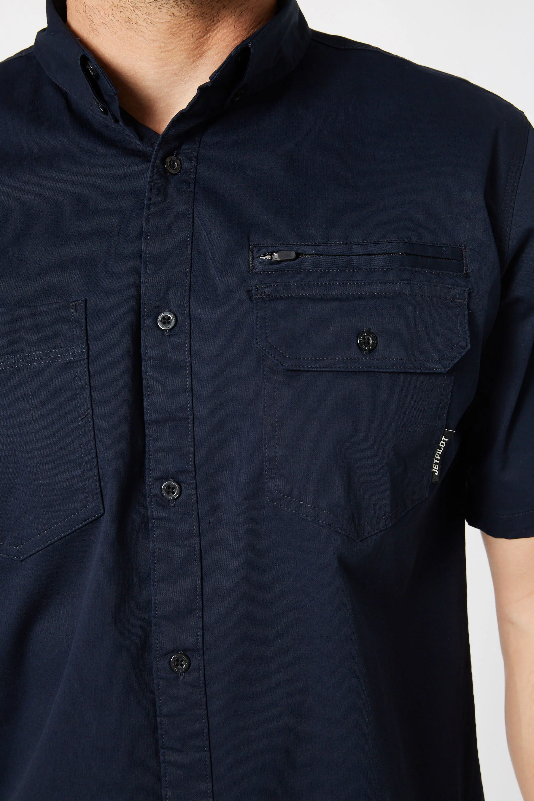 Fueled Mens Short Sleeve Shirt - Navy - Image 4