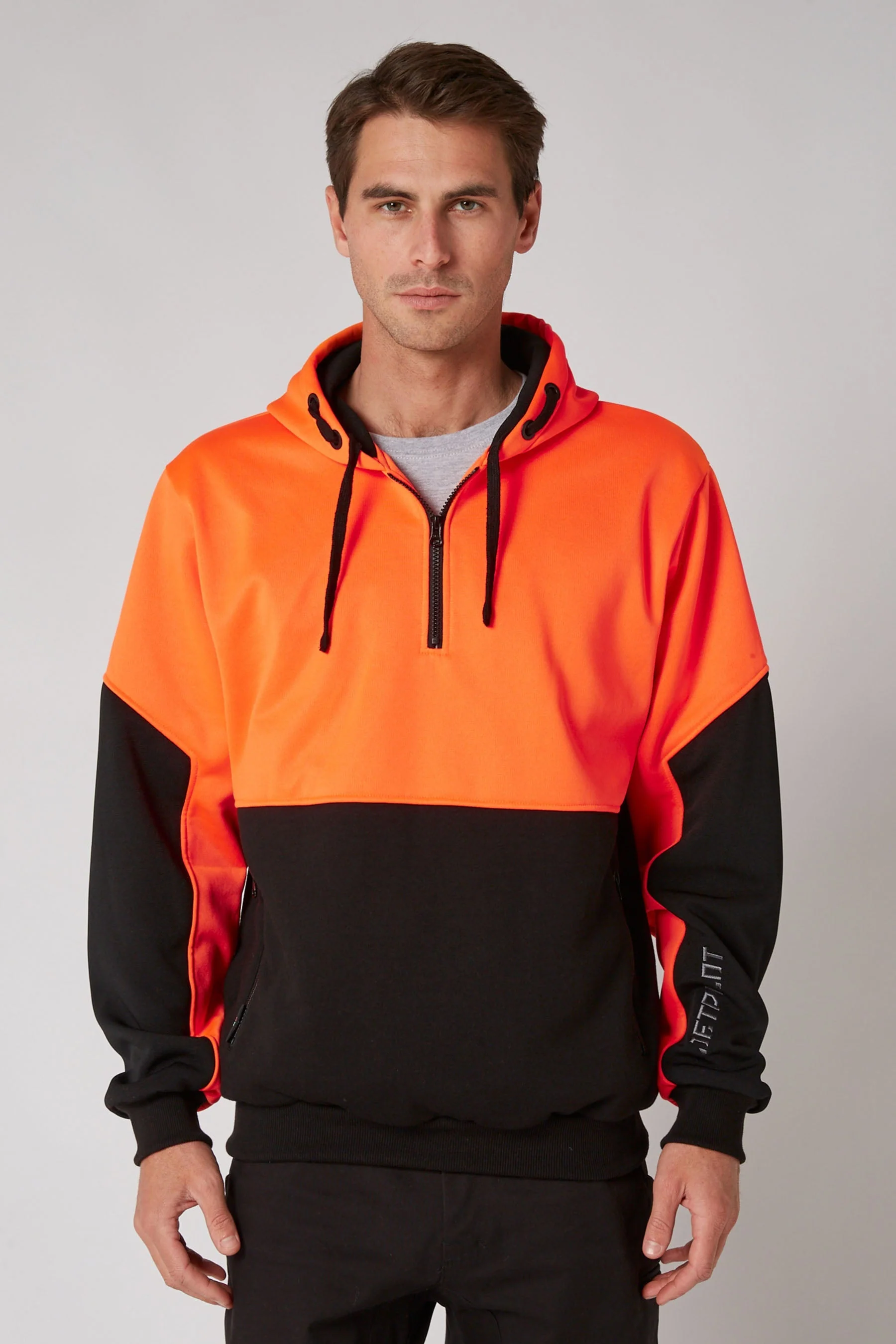 Leveled Mens 2.0 Pullover Hoodie - Hi-Vis Orange