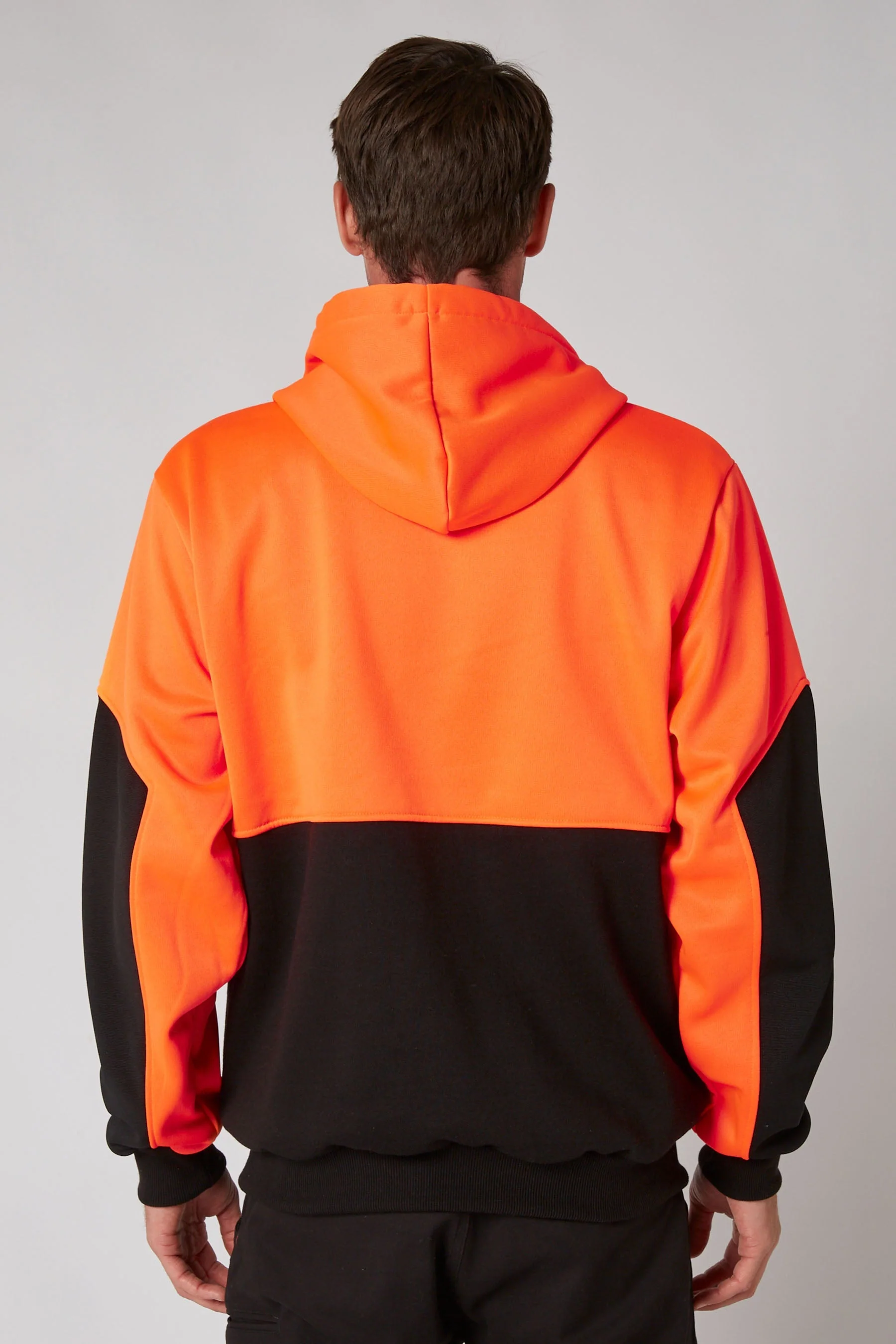 Leveled Mens 2.0 Pullover Hoodie - Hi-Vis Orange - Image 3