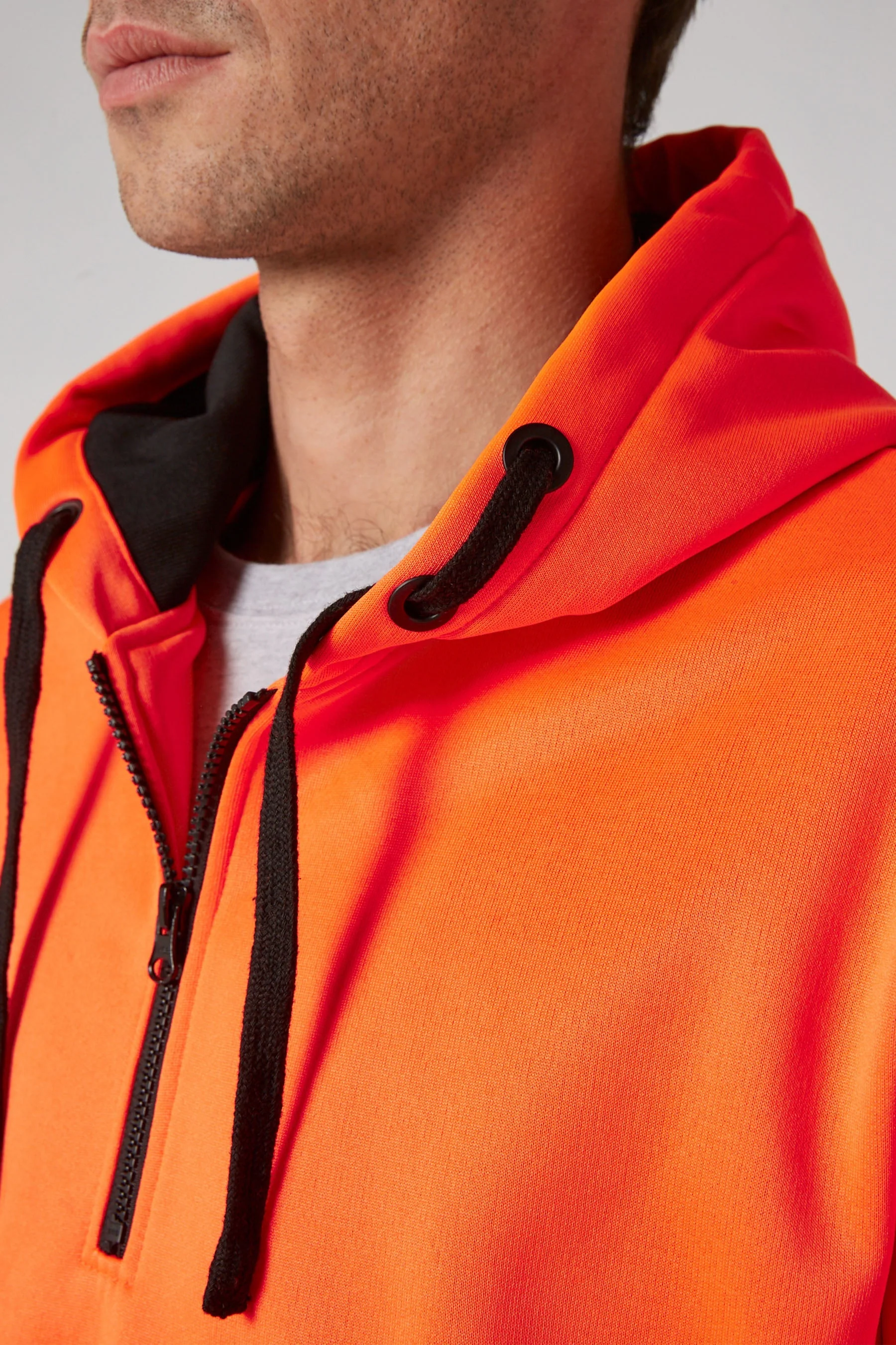 Leveled Mens 2.0 Pullover Hoodie - Hi-Vis Orange - Image 5