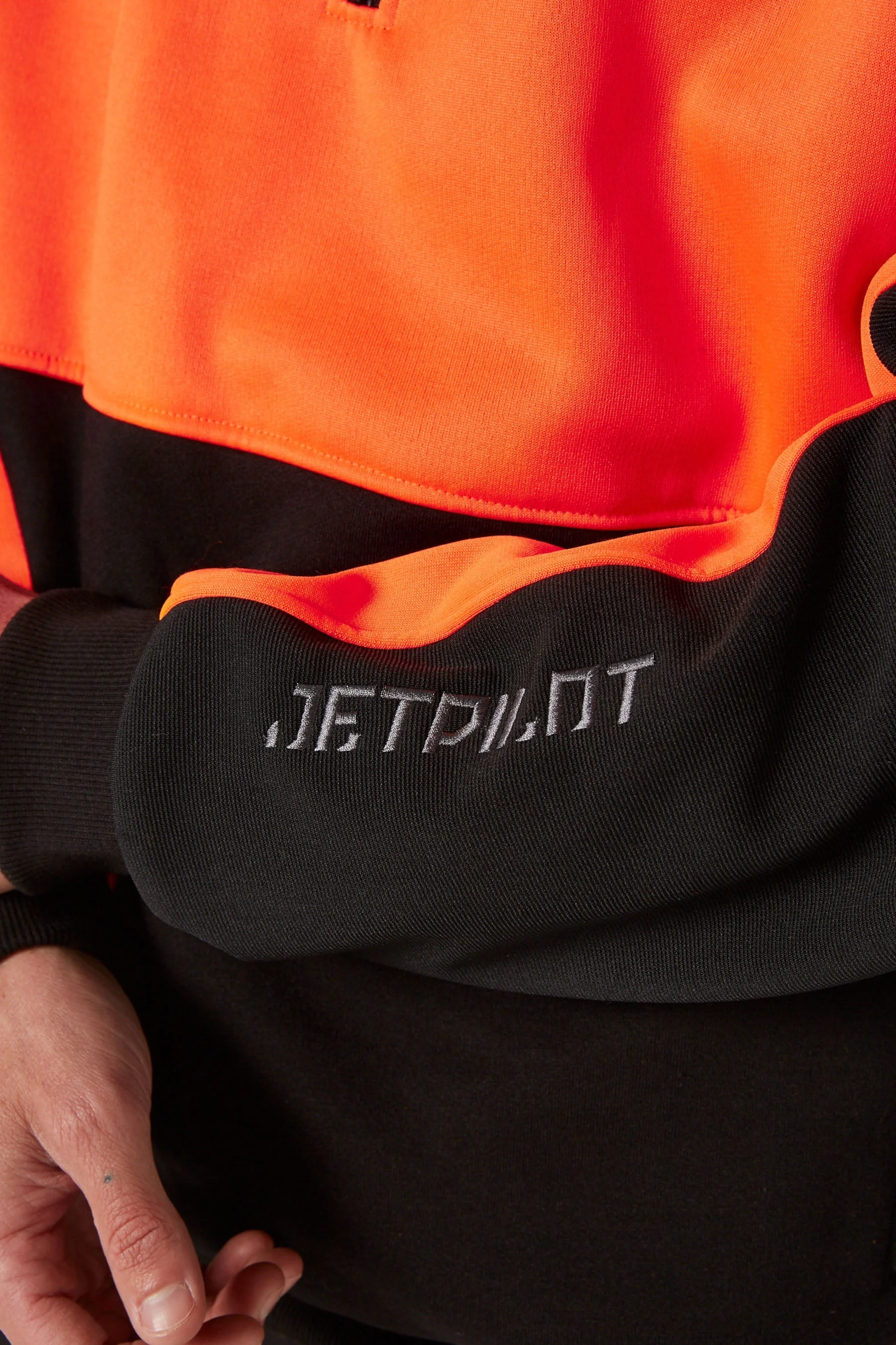 Leveled Mens 2.0 Pullover Hoodie - Hi-Vis Orange - Image 6