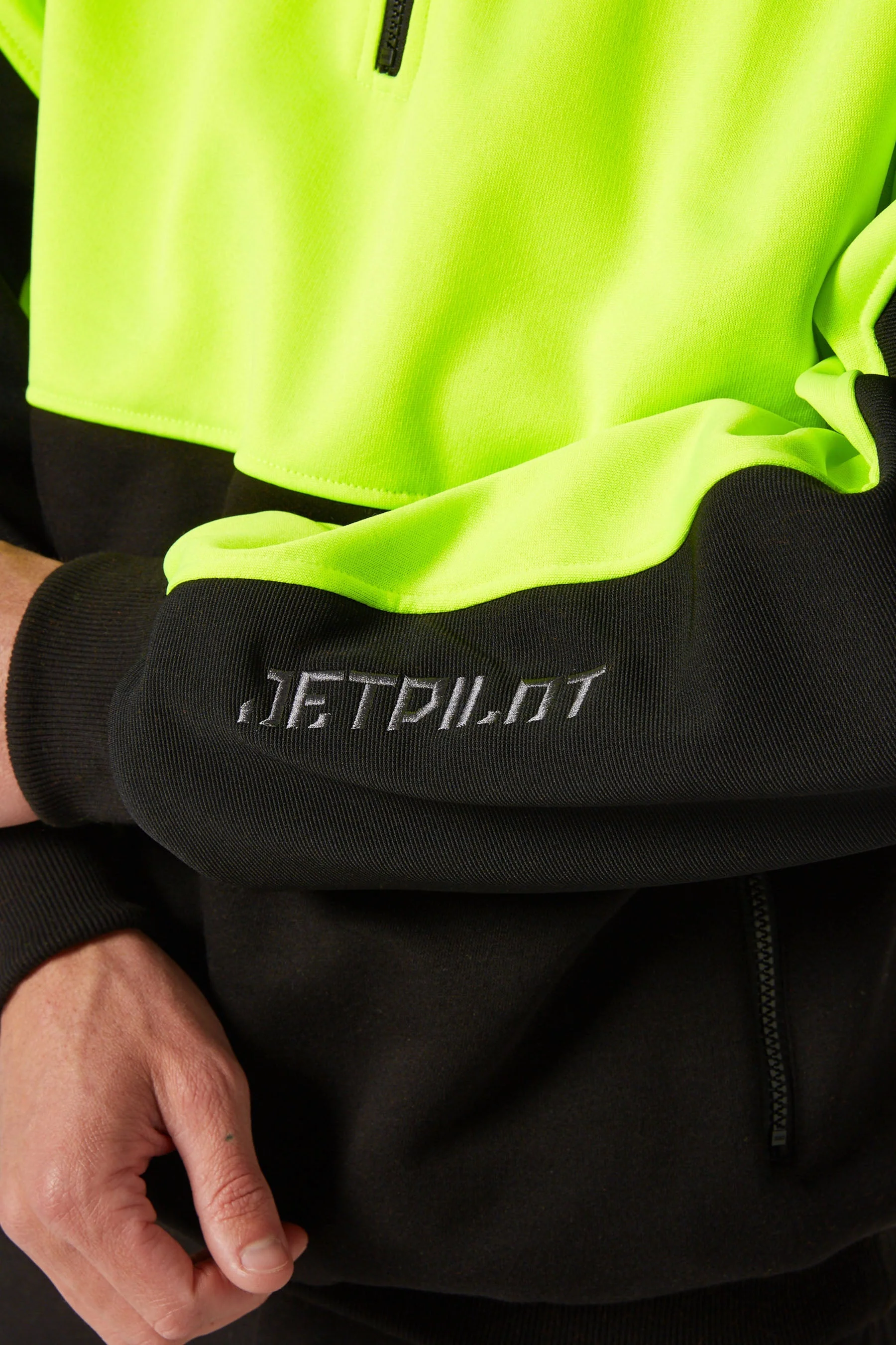 Leveled Mens 2.0 Pullover Hoodie - Hi-Vis Yellow - Image 6
