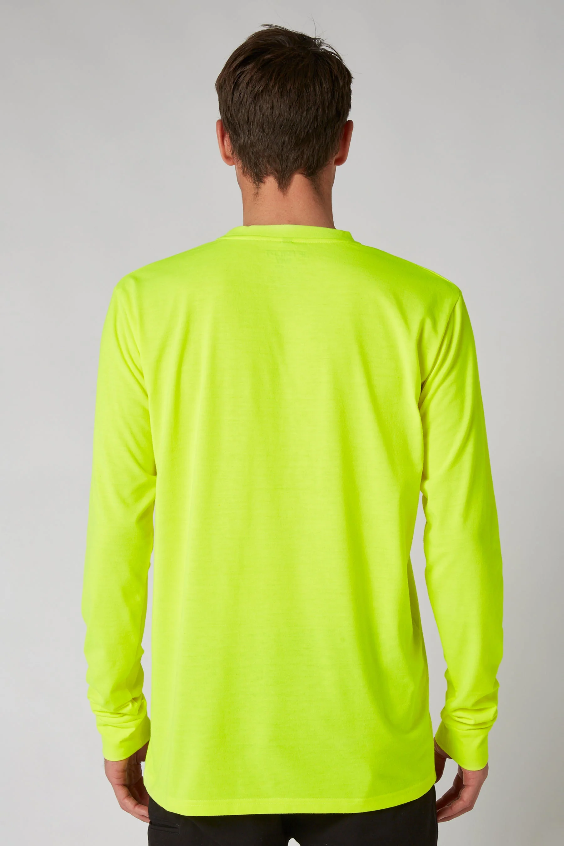 Low Hit Mens L/S Tee - Hi Vis Yellow - Image 3