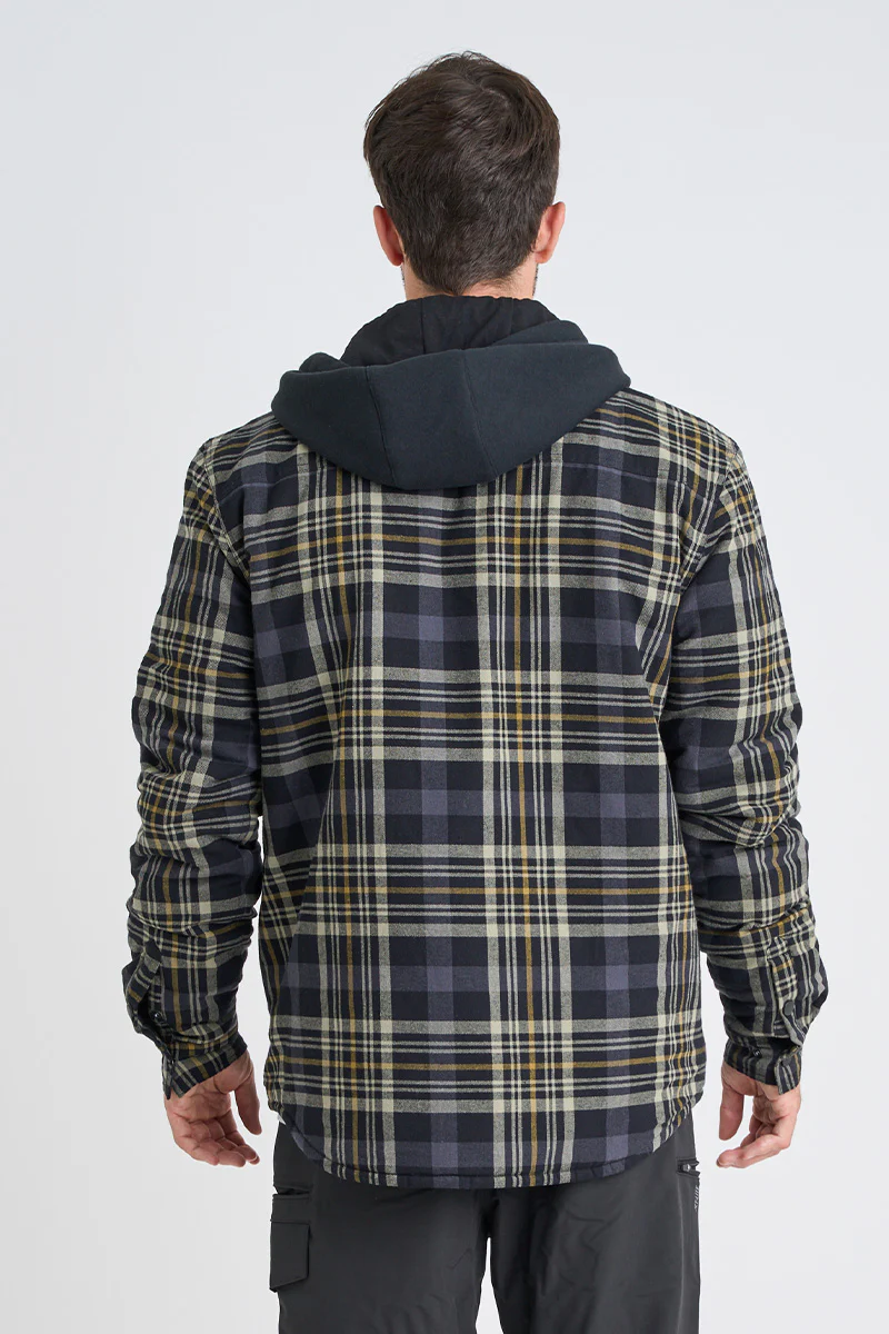 Quilted Flannel Jacket - Grey - Image 4