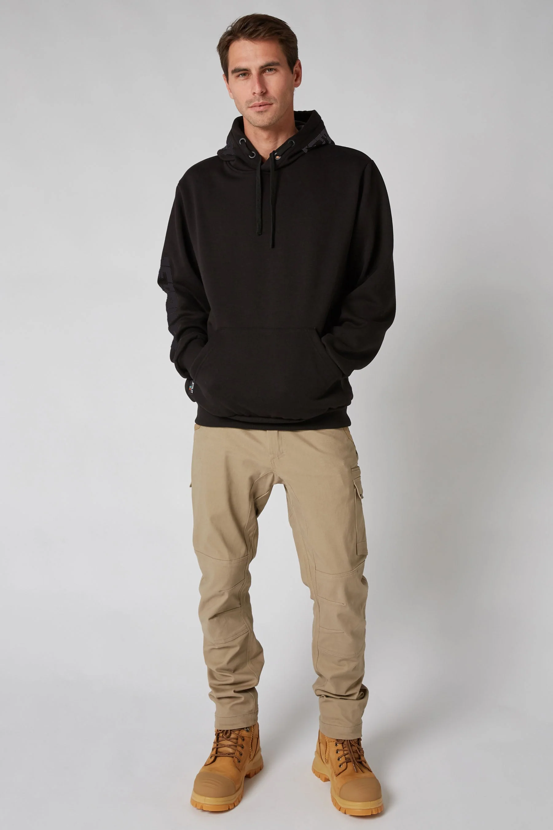 Sparked Mens Pullover Hoodie - Black/Coal - Image 3