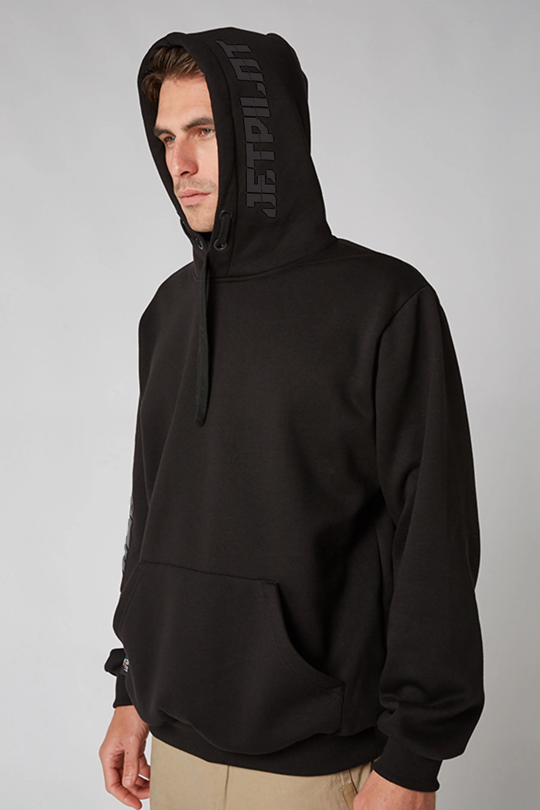 Sparked Mens Pullover Hoodie - Black/Coal - Image 5