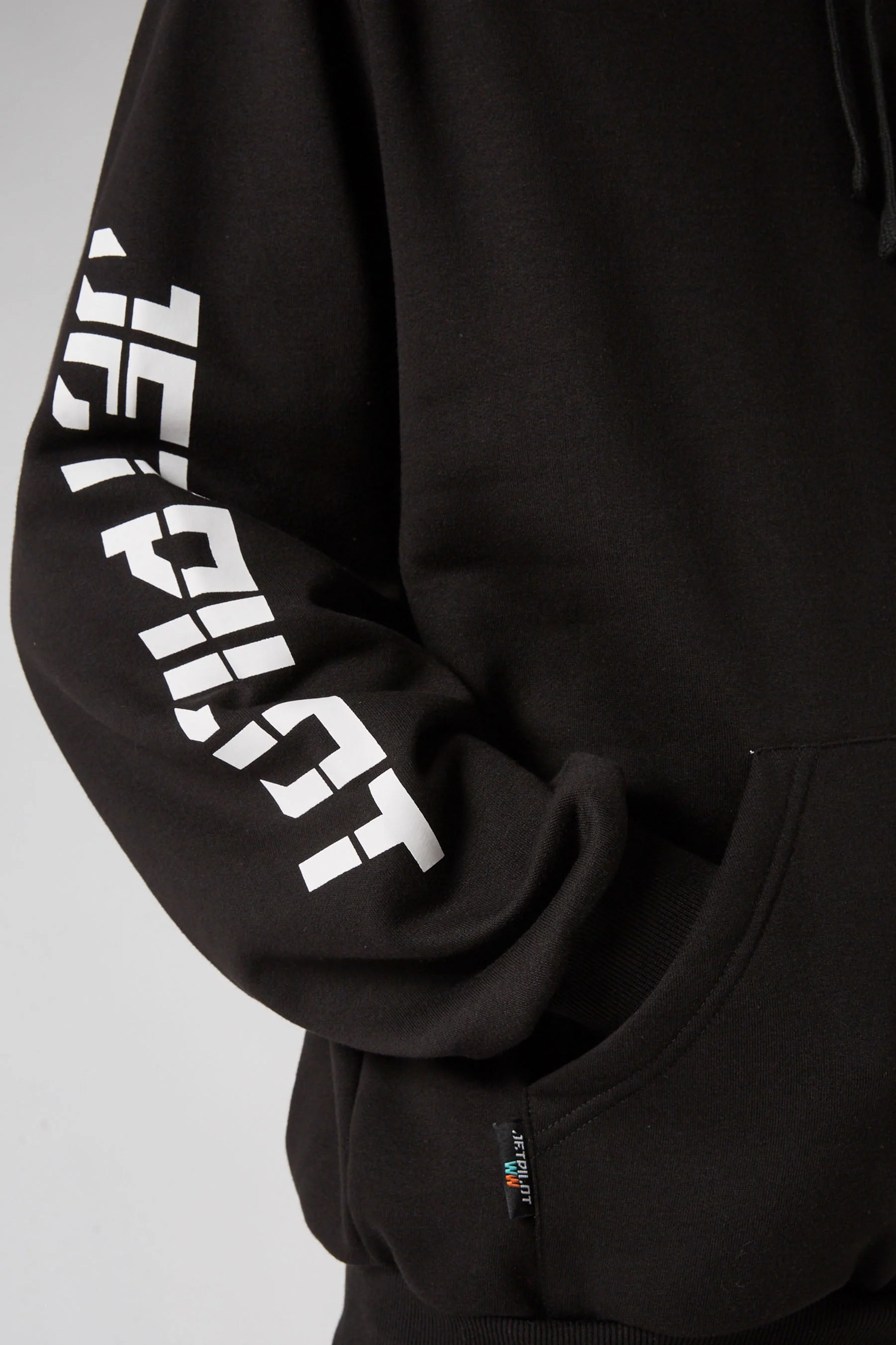 Sparked Mens Pullover Hoodie - Black/White - Image 4