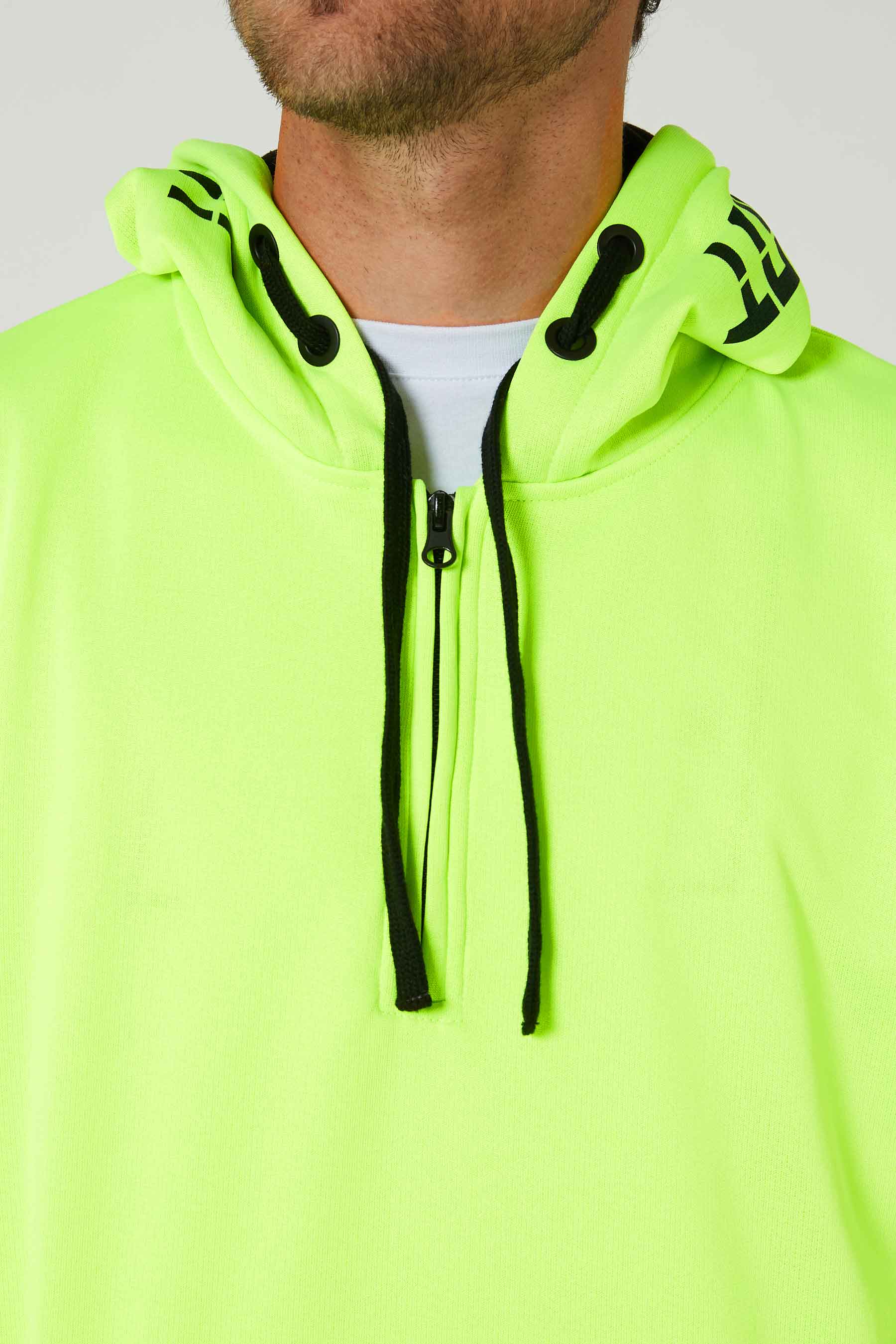 Sparked Mens Pullover Hoodie - Hi Vis Yellow - Image 6