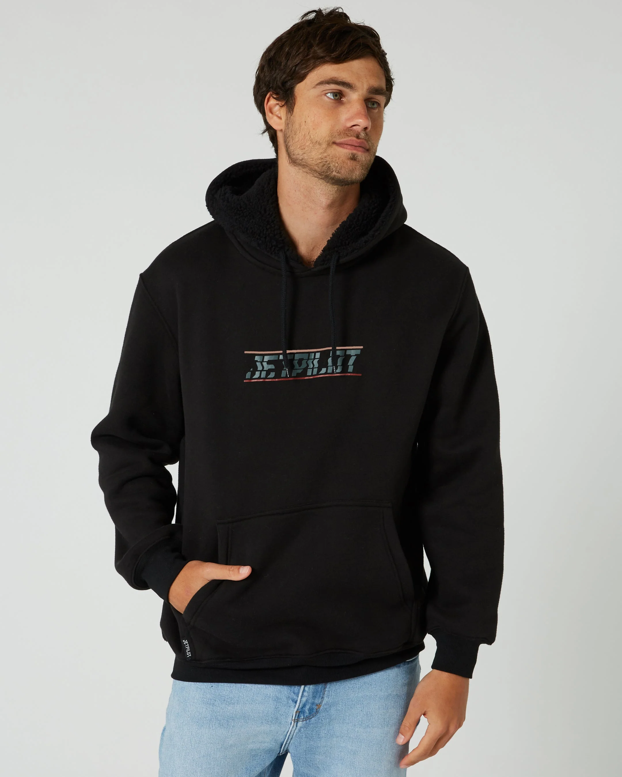 United Mens Pullover Hoodie - Black