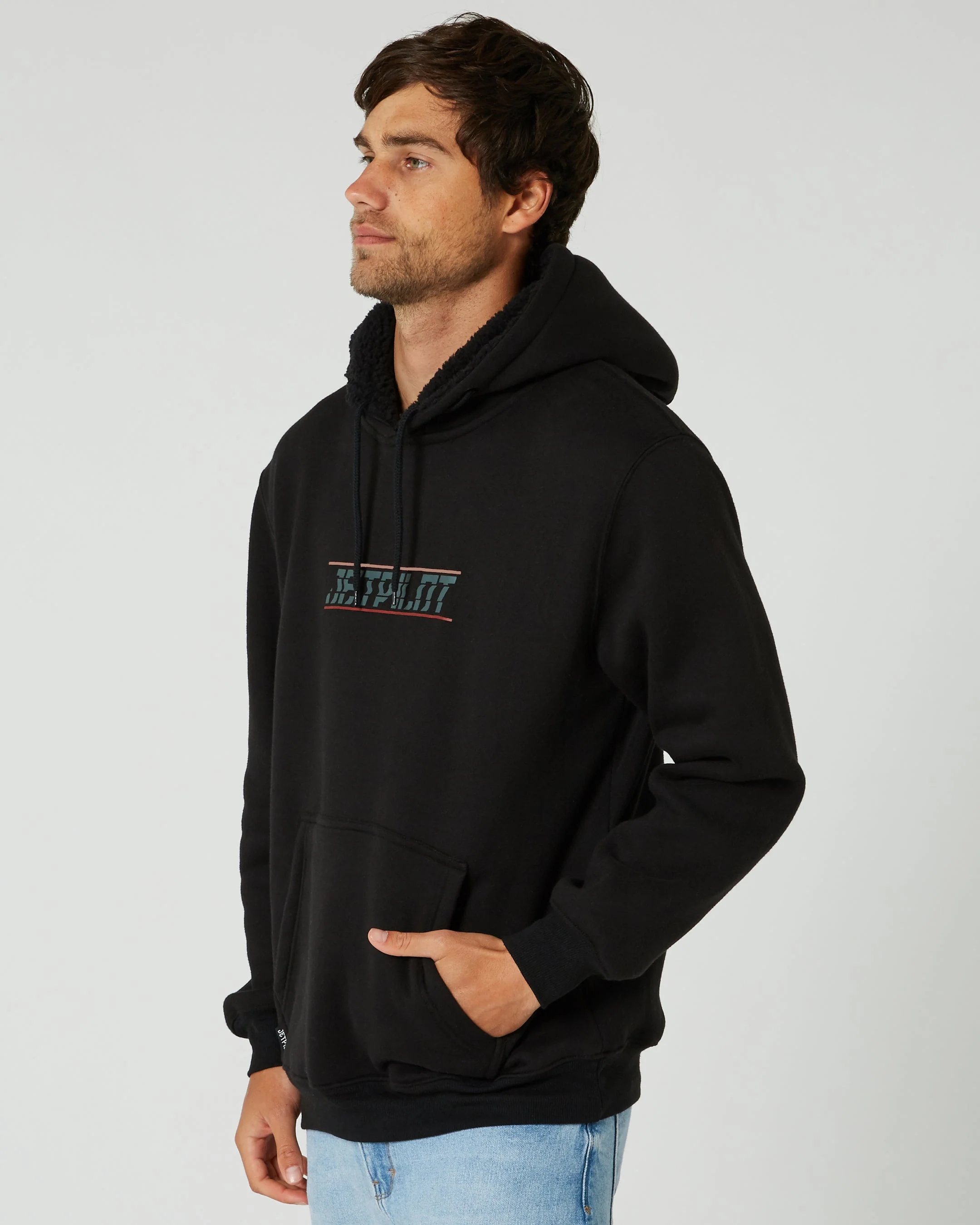 United Mens Pullover Hoodie - Black - Image 3