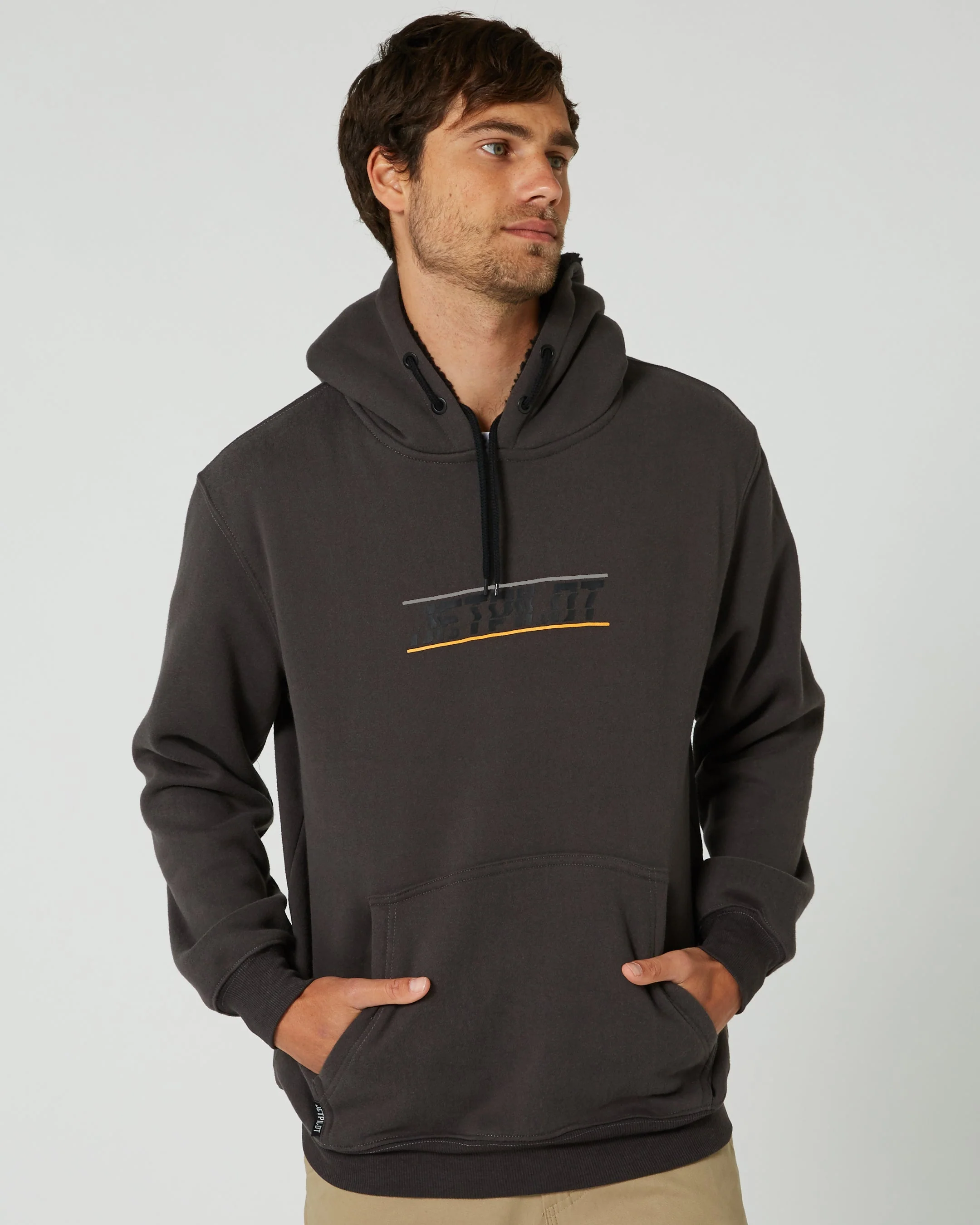 United Mens Pullover Hoodie - Charcoal