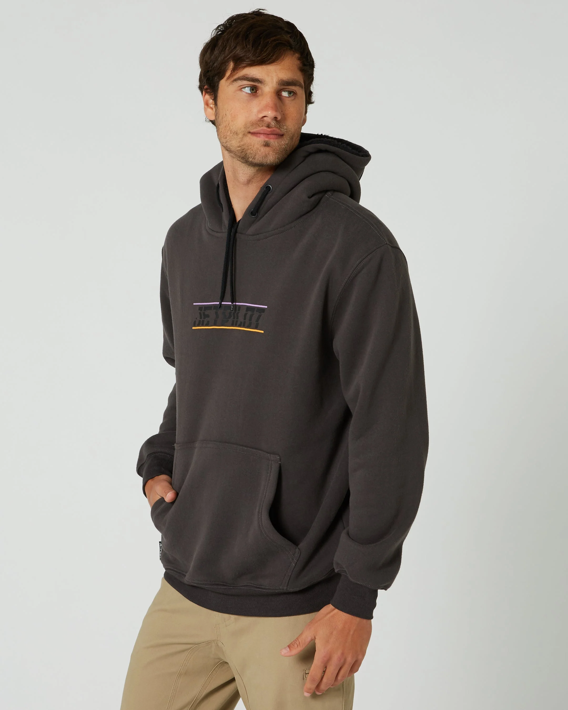 United Mens Pullover Hoodie - Charcoal - Image 2