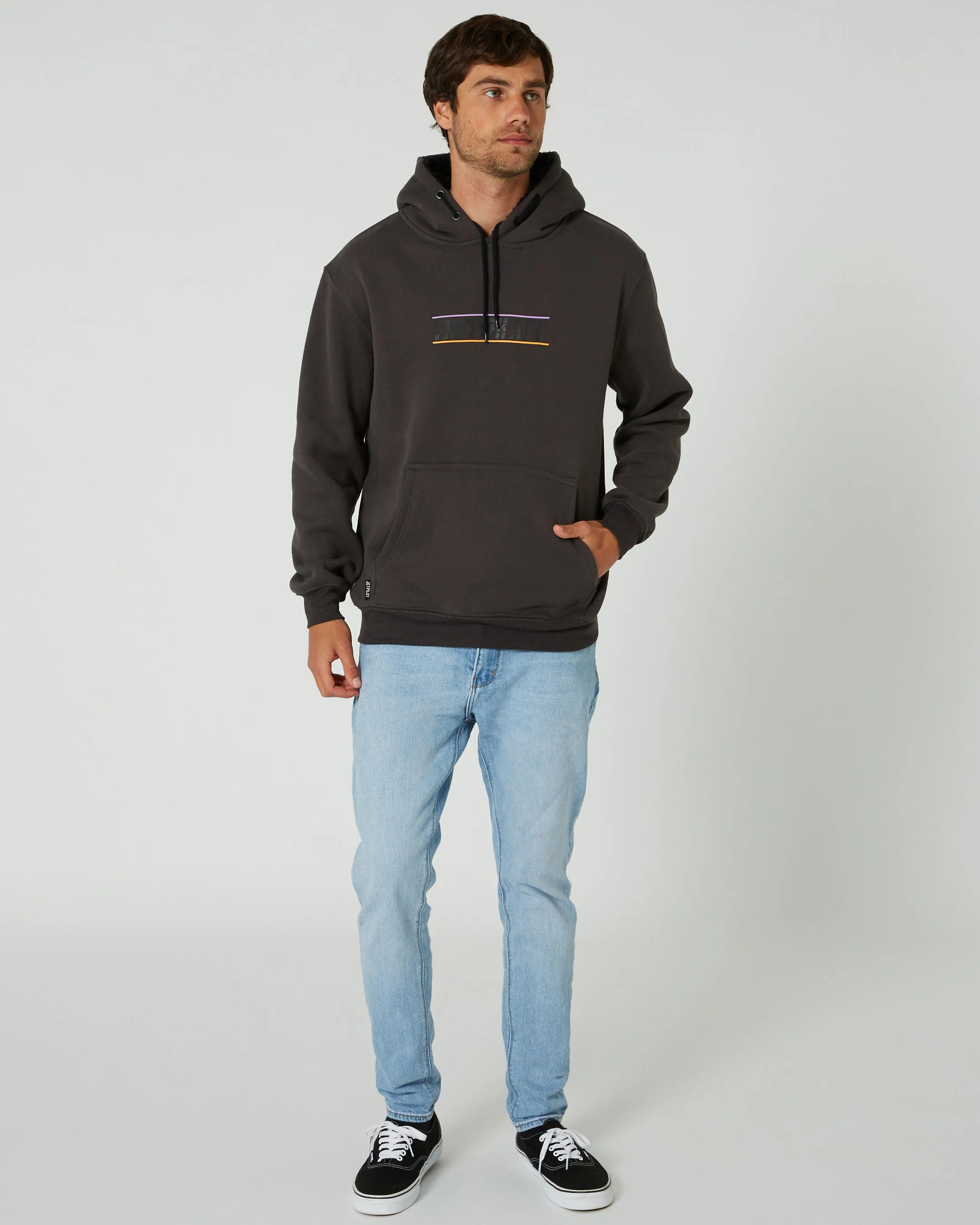 United Mens Pullover Hoodie - Charcoal - Image 4