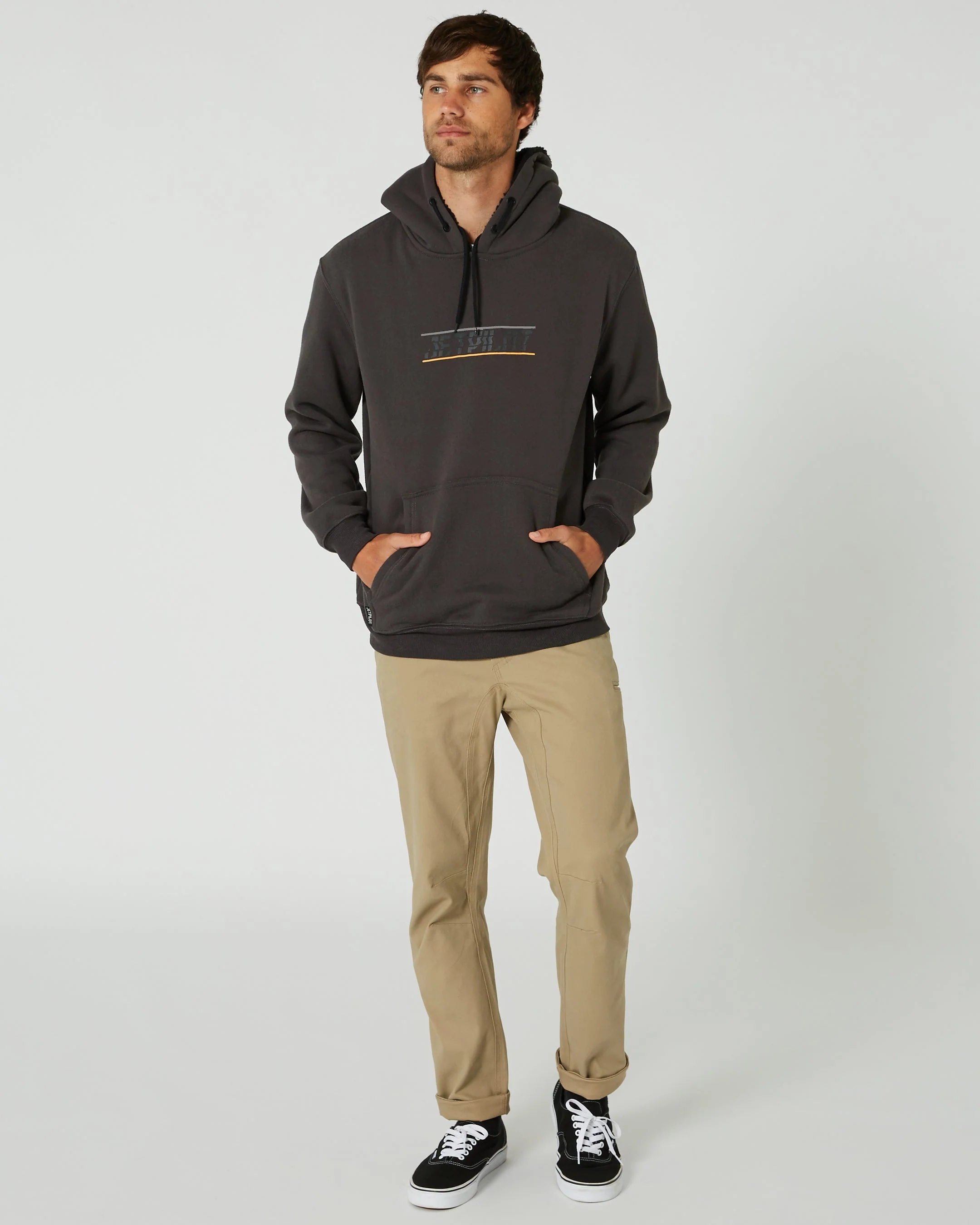 United Mens Pullover Hoodie - Charcoal - Image 5