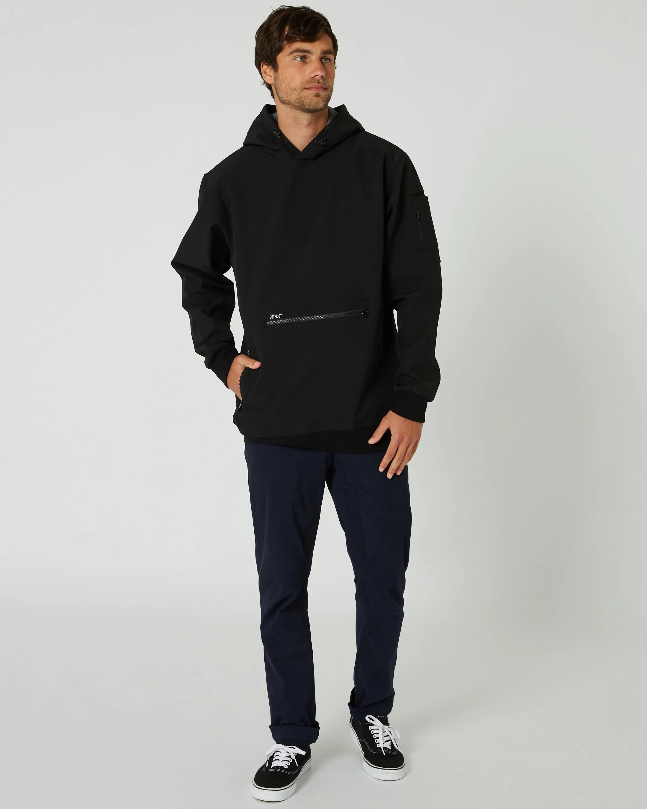 Utility 2 Mens Pullover Hoodie - Black - Image 2