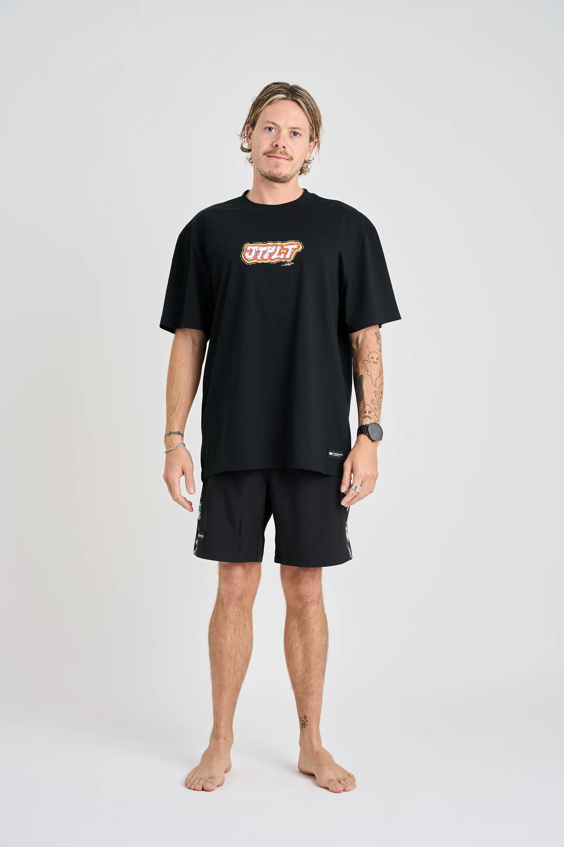 JTPLT x Tom Hadley - Logo Tee - Black - Image 7