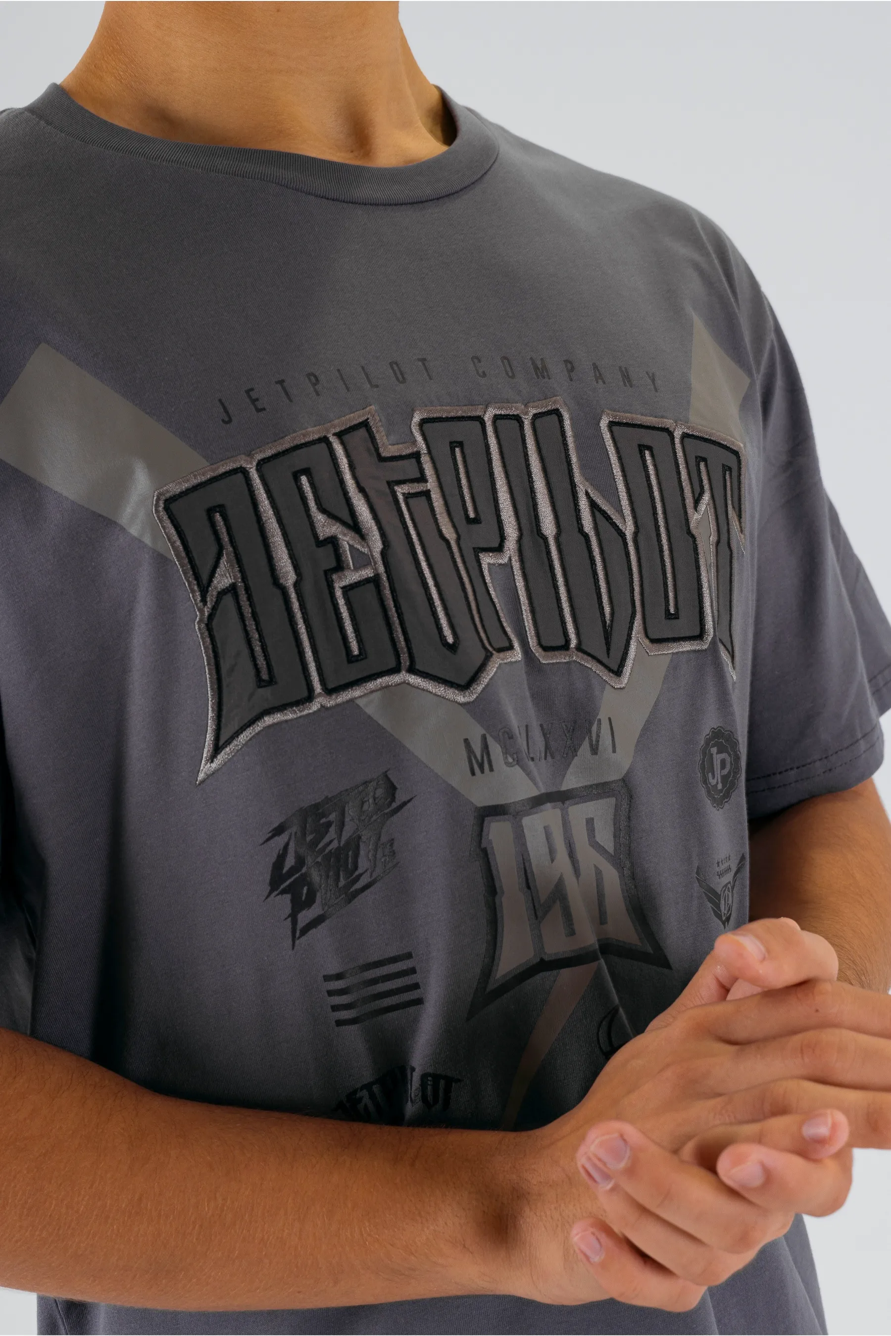 Jetpilot Legacy Tee - Charcoal - Image 5
