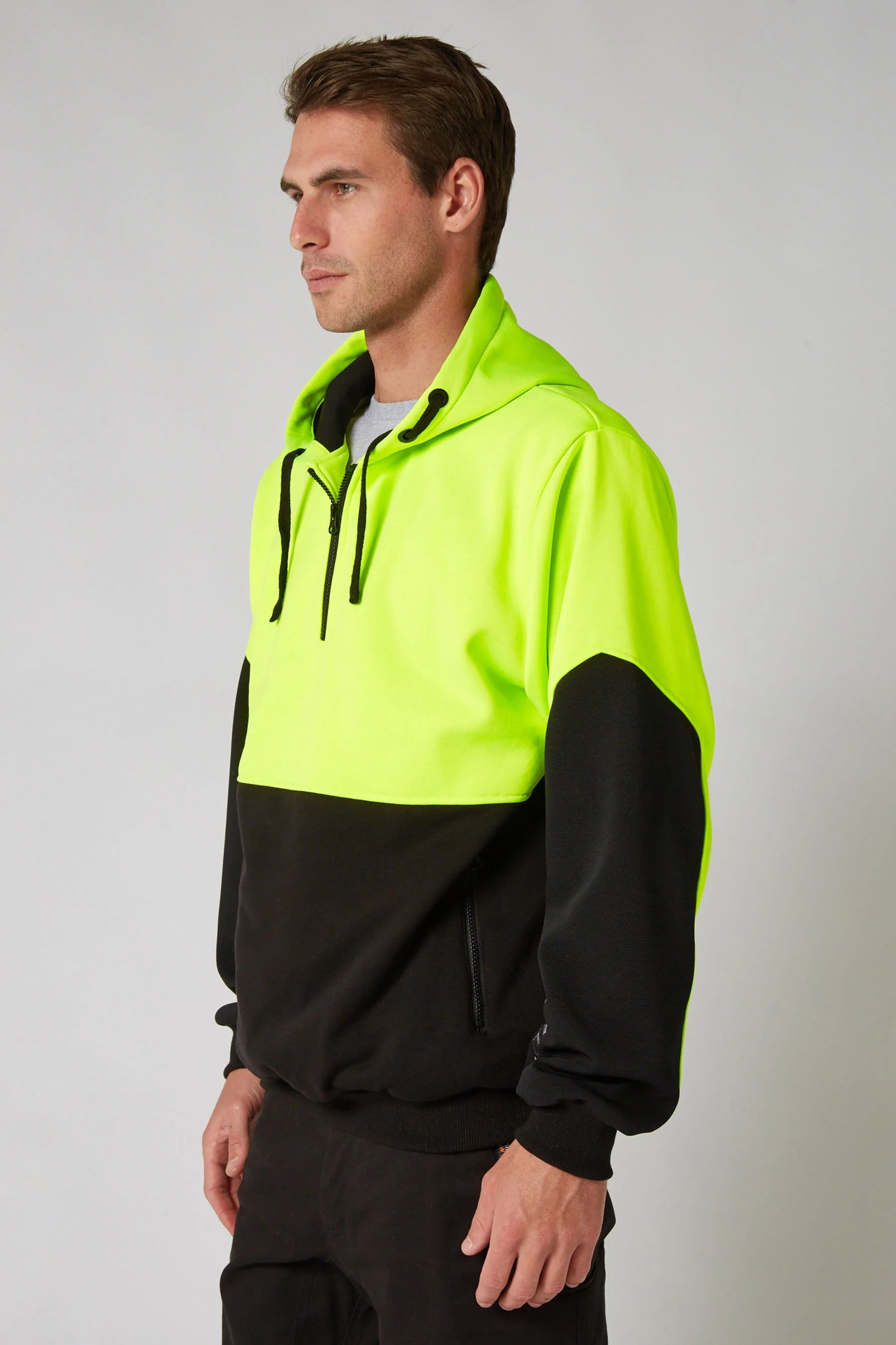 Jetpilot Leveled Mens 2.0 Pullover Hoodie - HiVis Yellow - Image 2