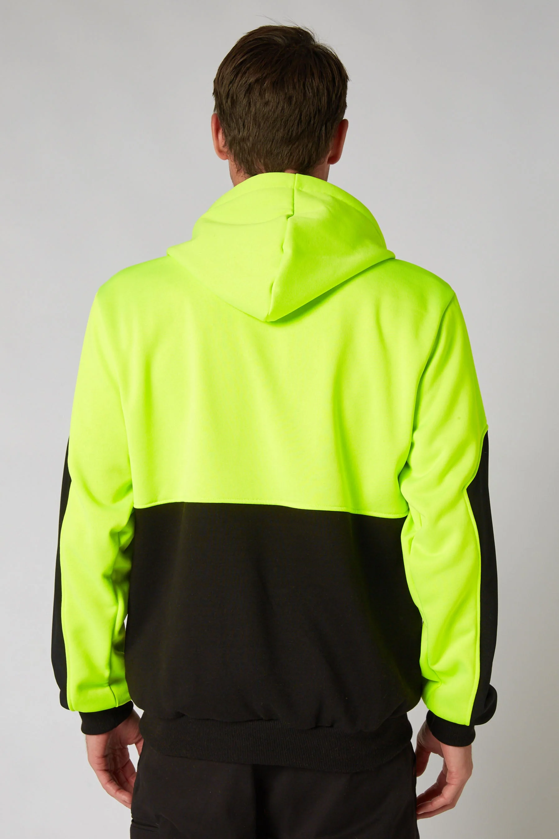 Jetpilot Leveled Mens 2.0 Pullover Hoodie - HiVis Yellow - Image 3