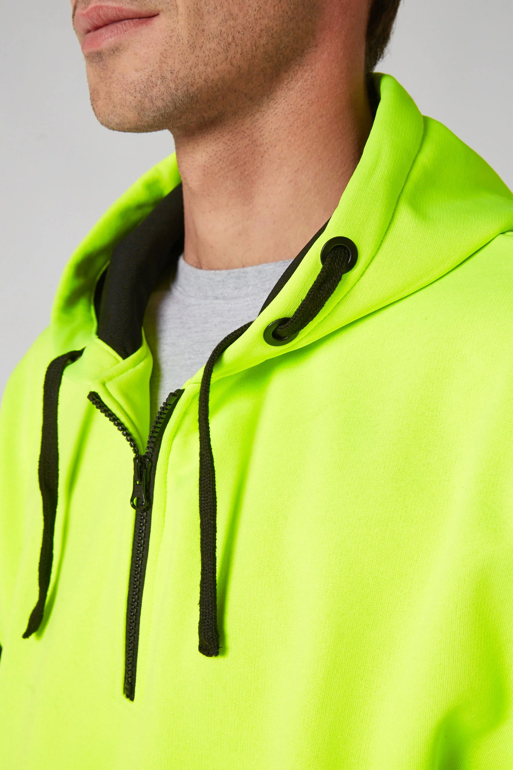 Jetpilot Leveled Mens 2.0 Pullover Hoodie - HiVis Yellow - Image 6