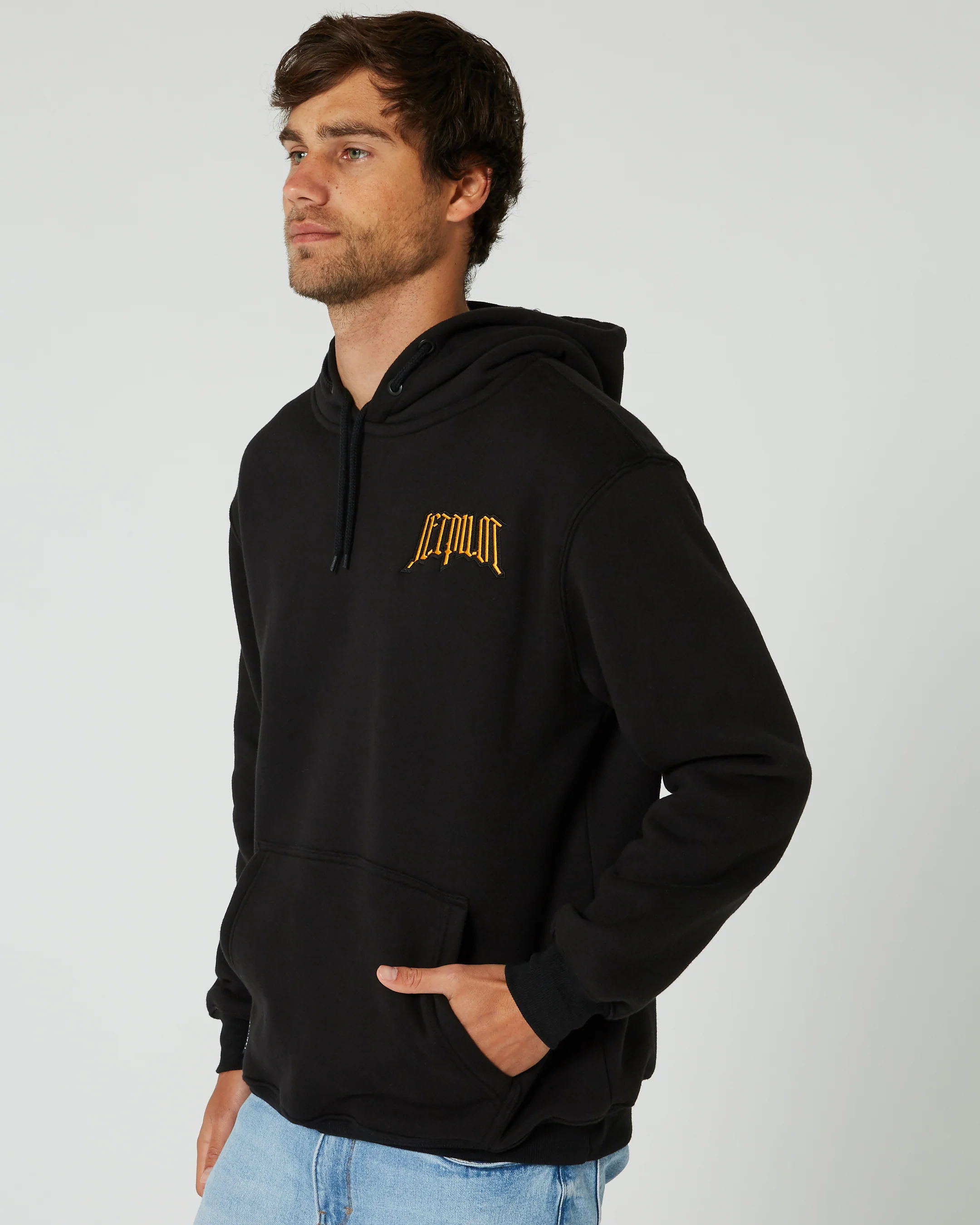Jetpilot Motley Mens Pullover Hoodie - Black - Image 5