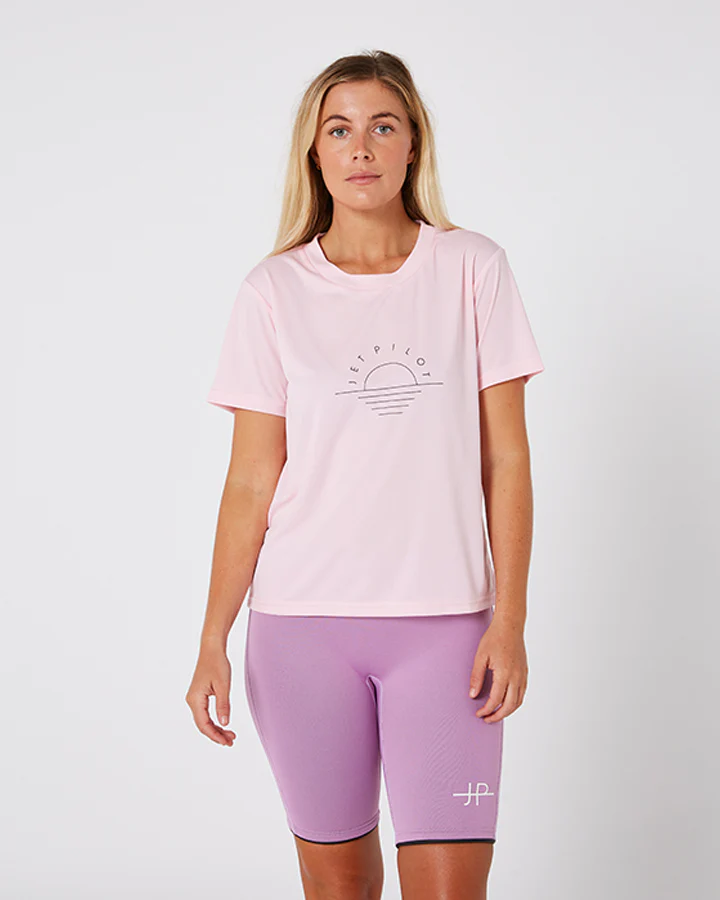 Jetpilot Pacer Dri Fit Ladies Tee - Pink - Image 4