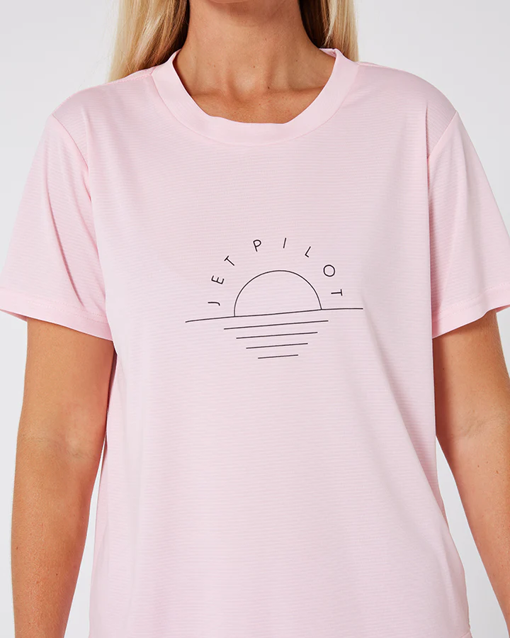 Jetpilot Pacer Dri Fit Ladies Tee - Pink - Image 8