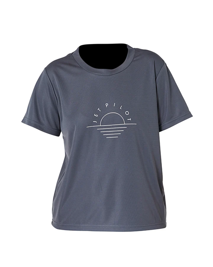 Jetpilot Pacer Drifit Ladies Tee - Charcoal - Image 4